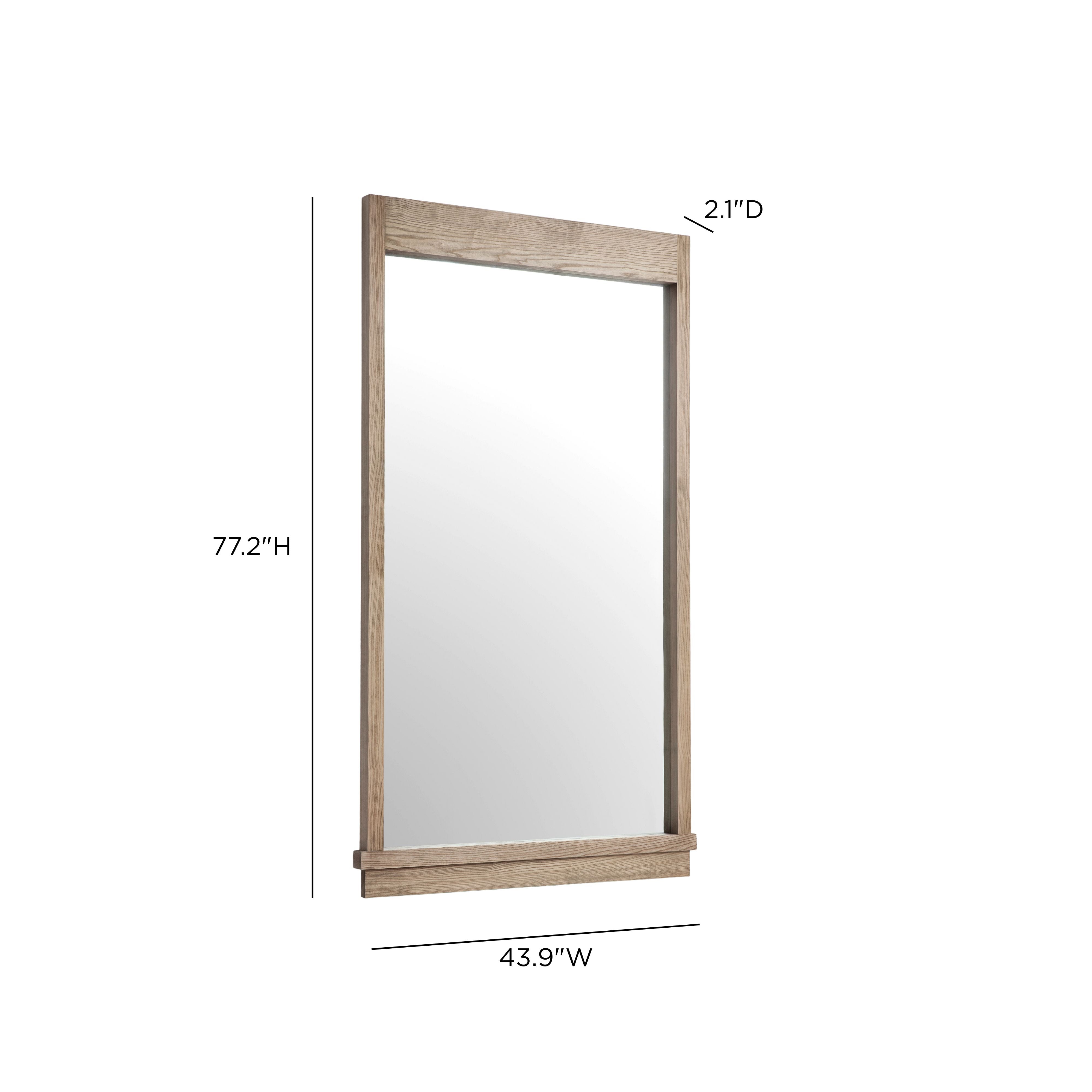 Aimee 44"X77" Solid Brushed Ash Floor Mirror