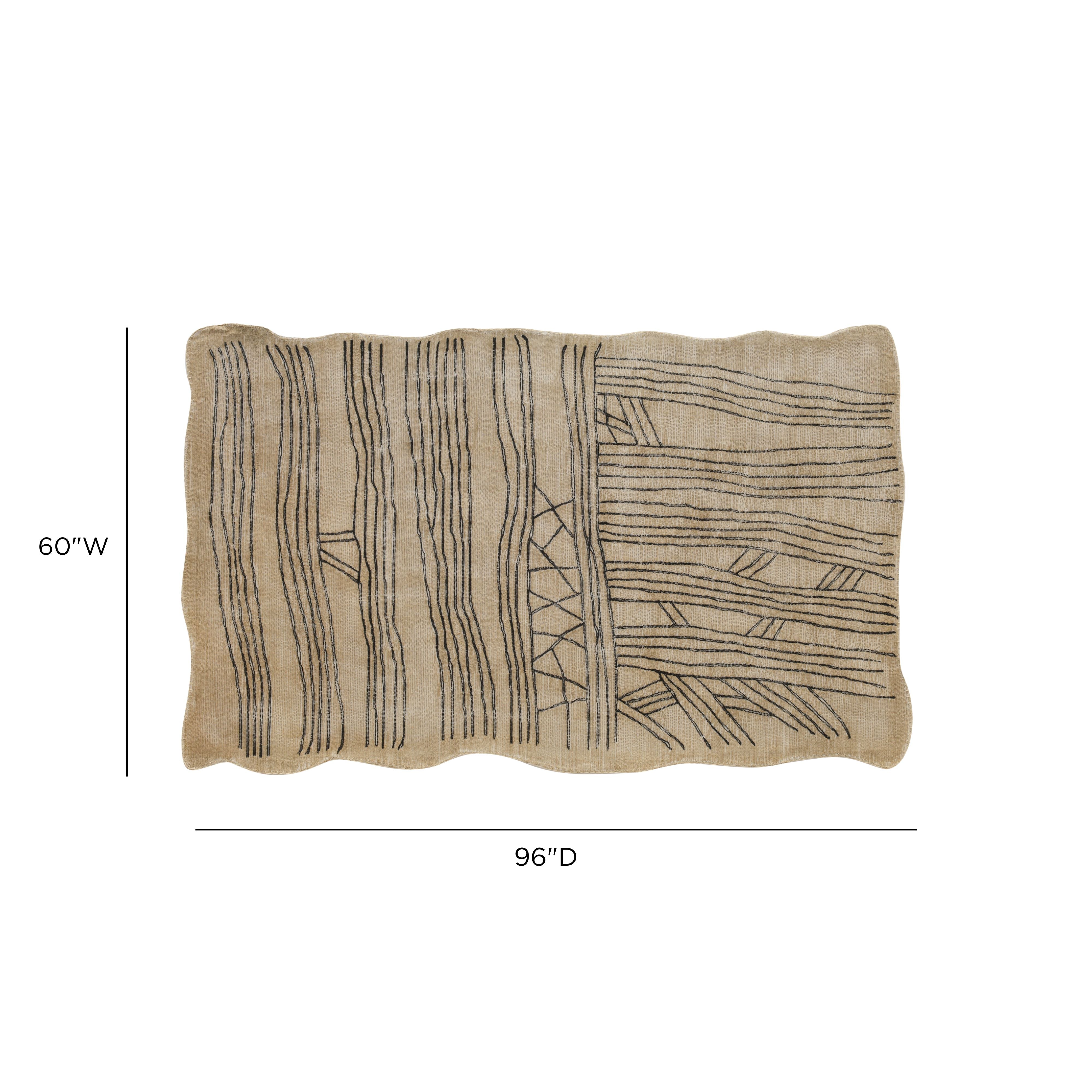 Daphne Natural Hand Tufted Wool Area Rug 5'X8'