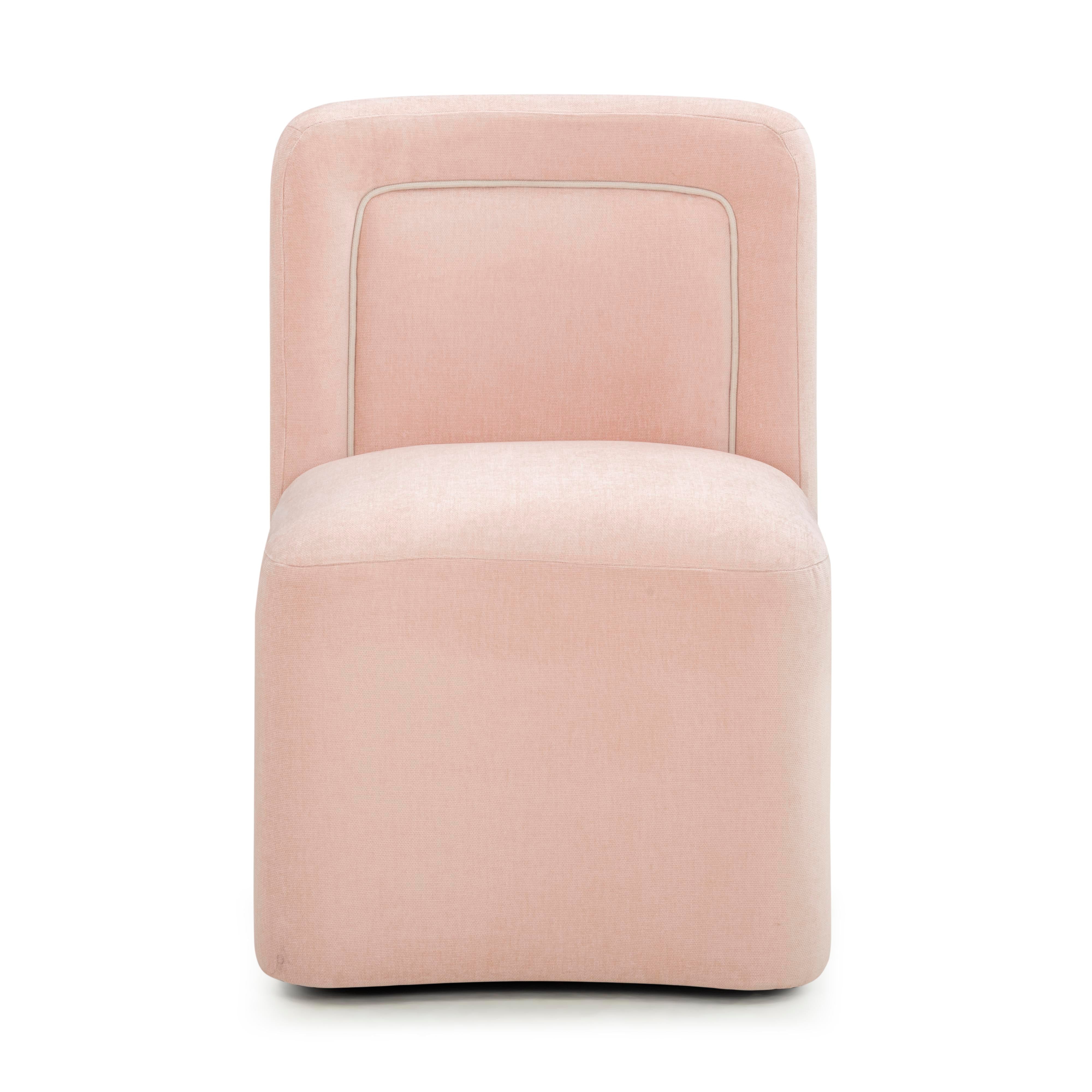 Dolce Performance Velvet Rolling Desk Chair
