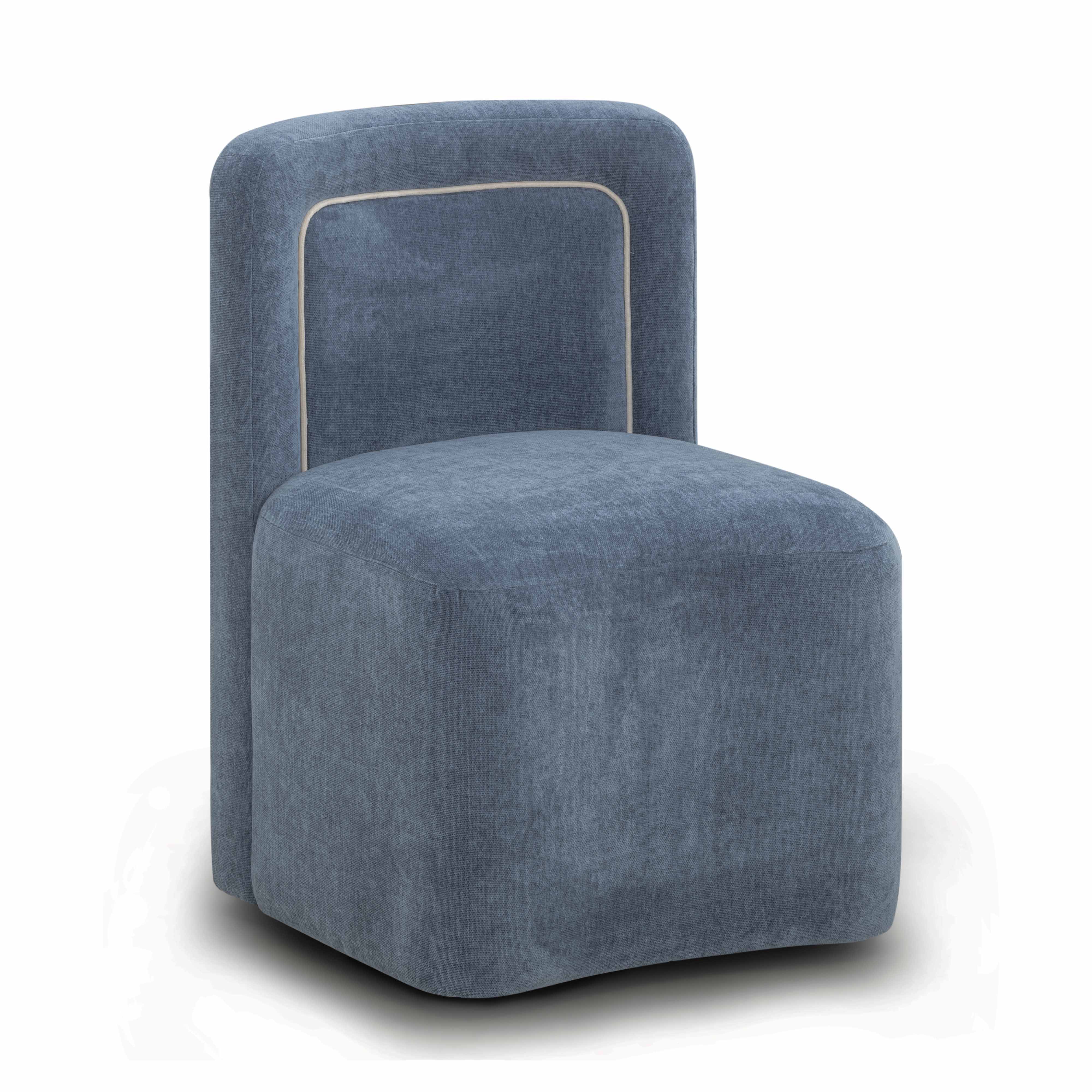 Dolce Performance Velvet Rolling Desk Chair