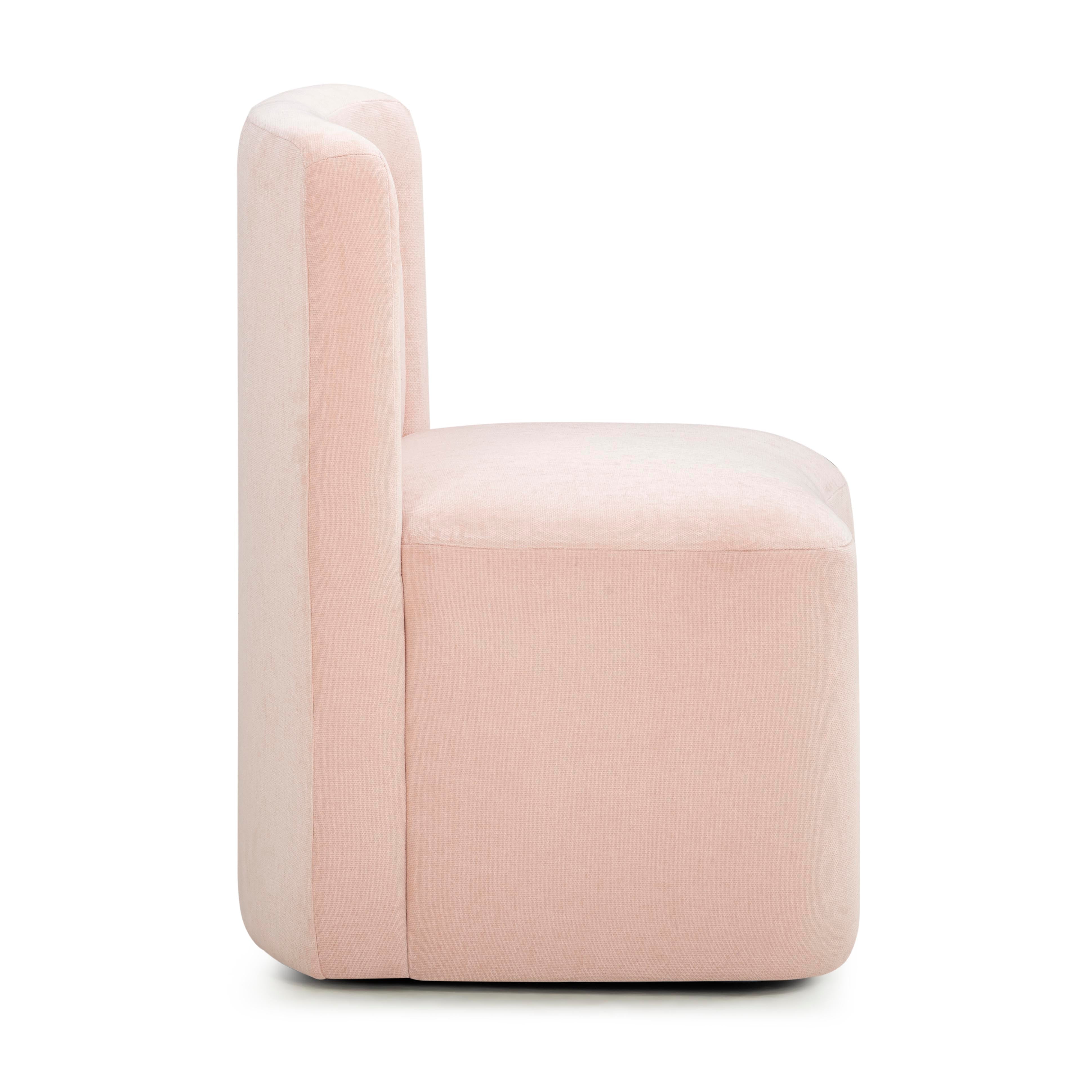 Dolce Performance Velvet Rolling Desk Chair