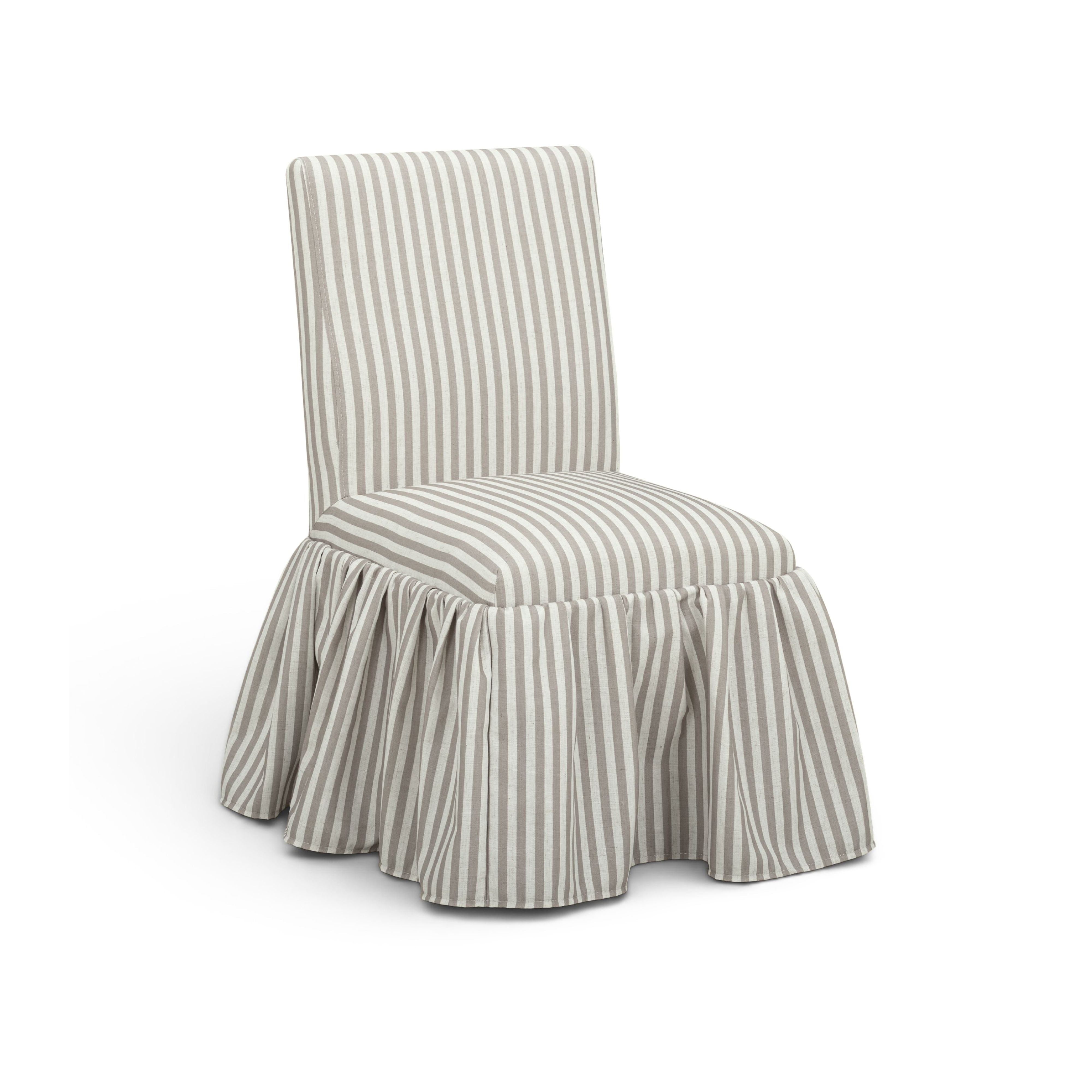 Gertrude Striped Performance Linen Skirted Dining Chair