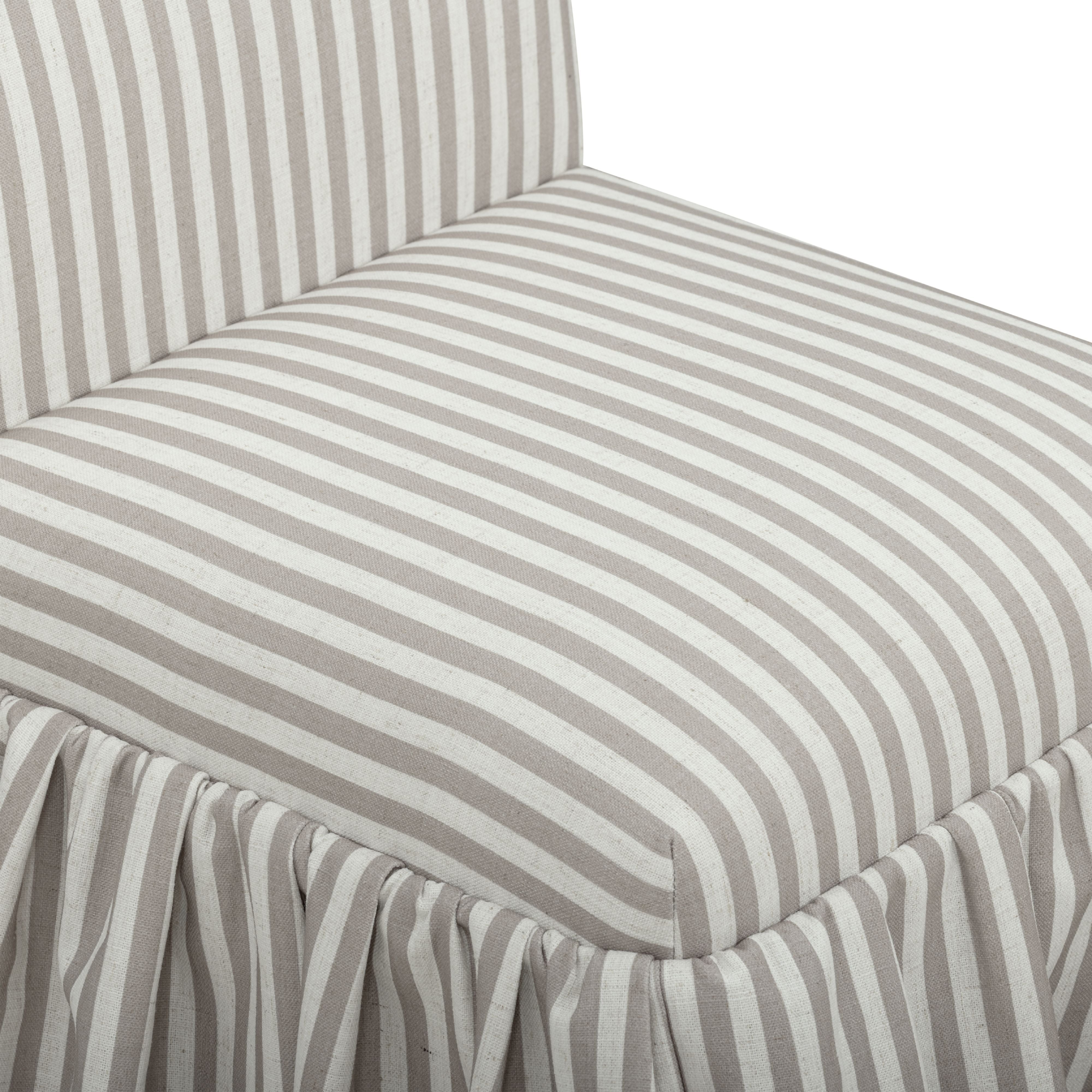Gertrude Striped Performance Linen Skirted Dining Chair