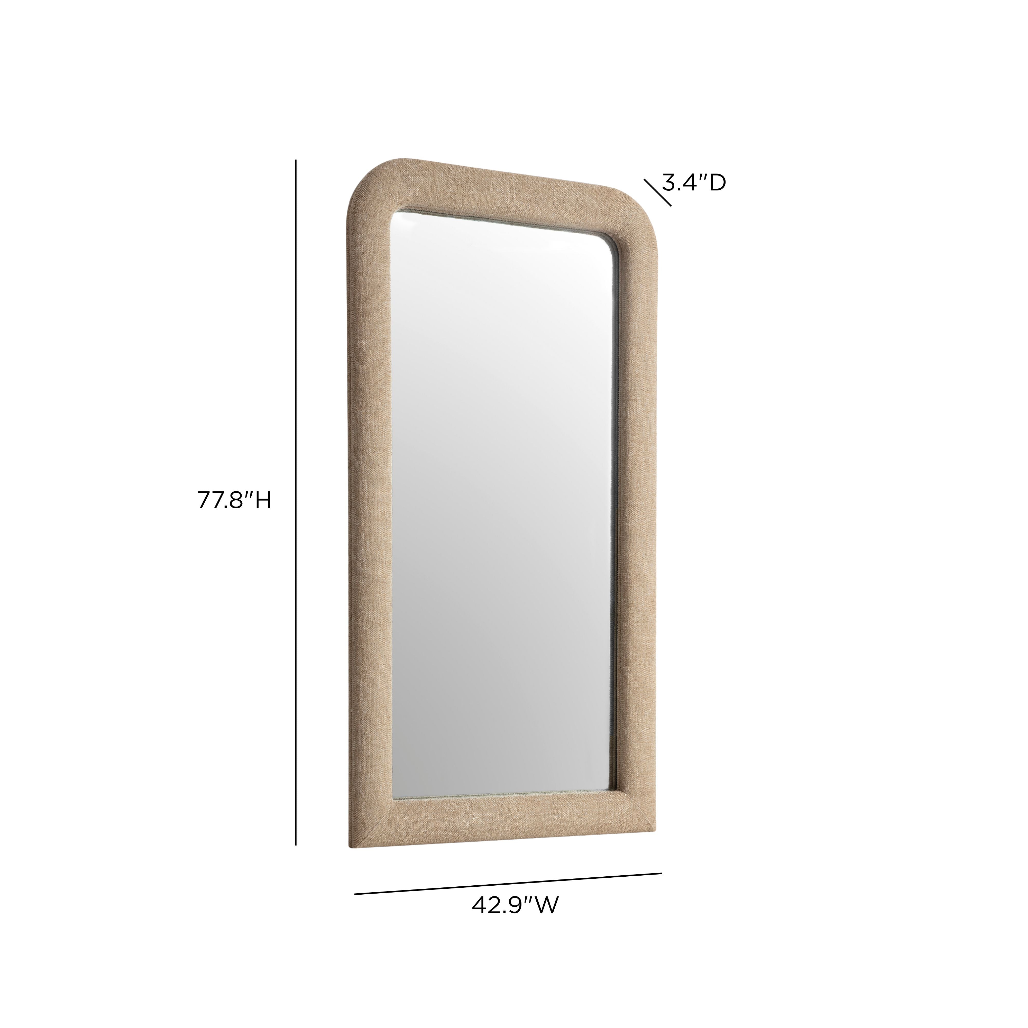 Heidi 43"X78" Upholstered Oversized Floor Mirror