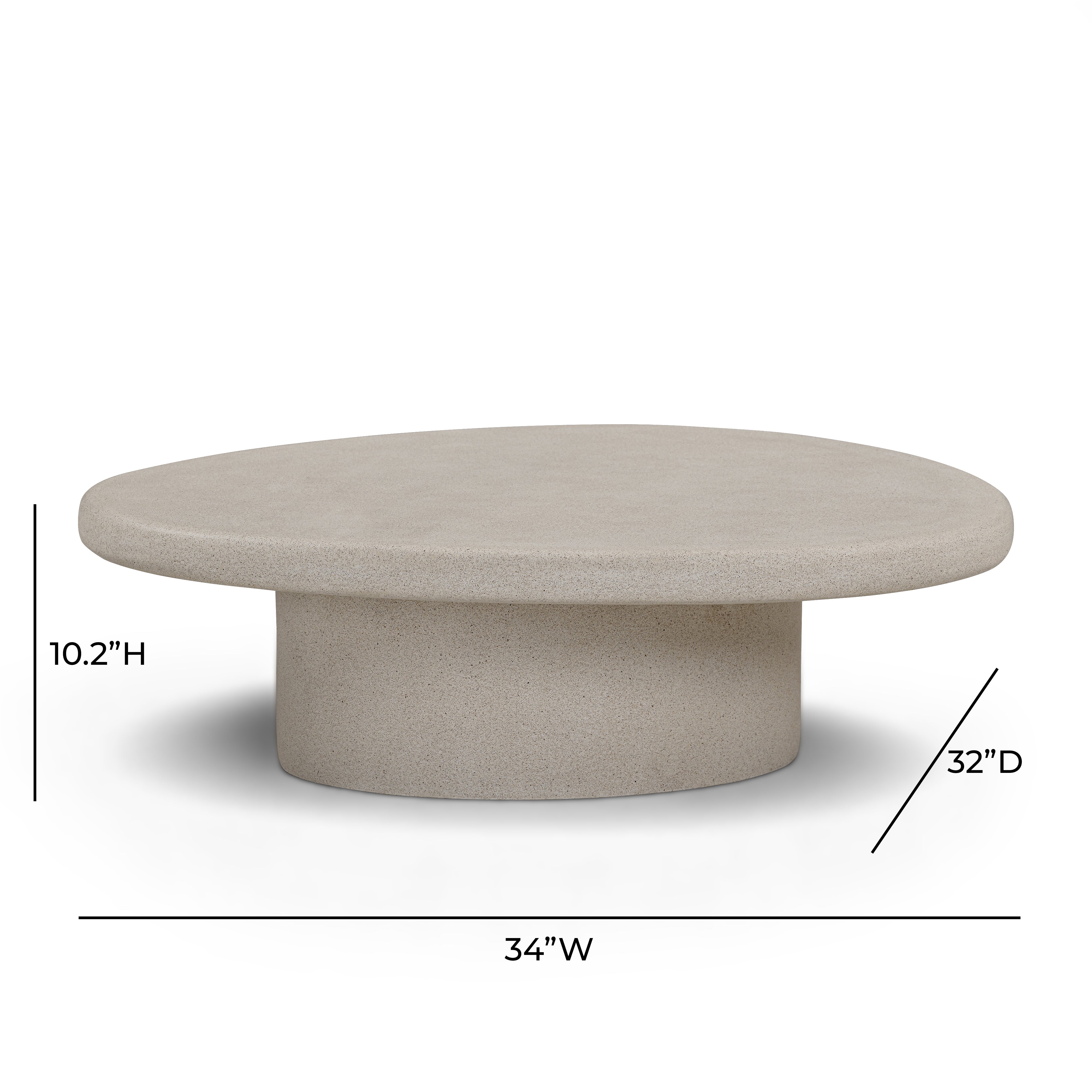 Jade Concrete Indoor/Outdoor Coffee Table (28"-34")