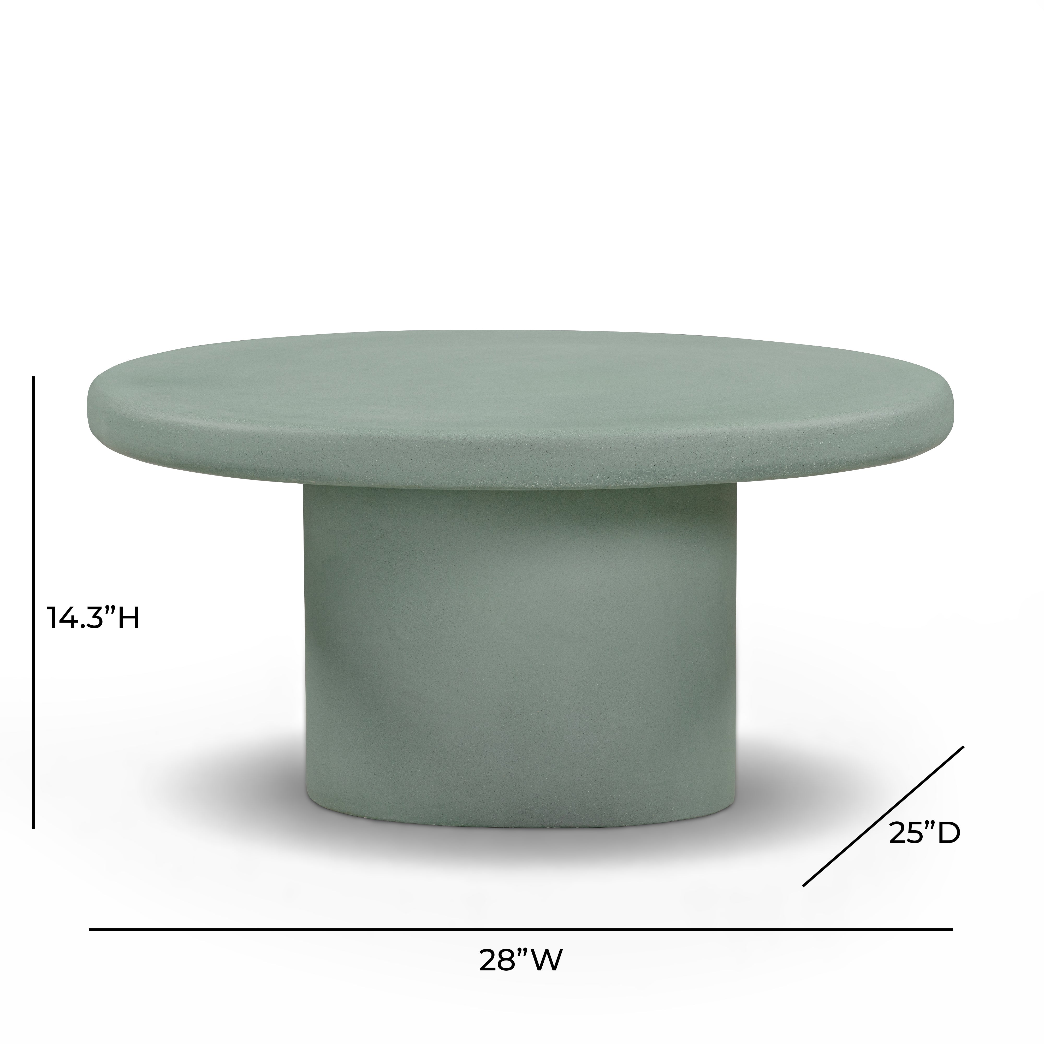 Jade Concrete Indoor/Outdoor Coffee Table (28"-34")