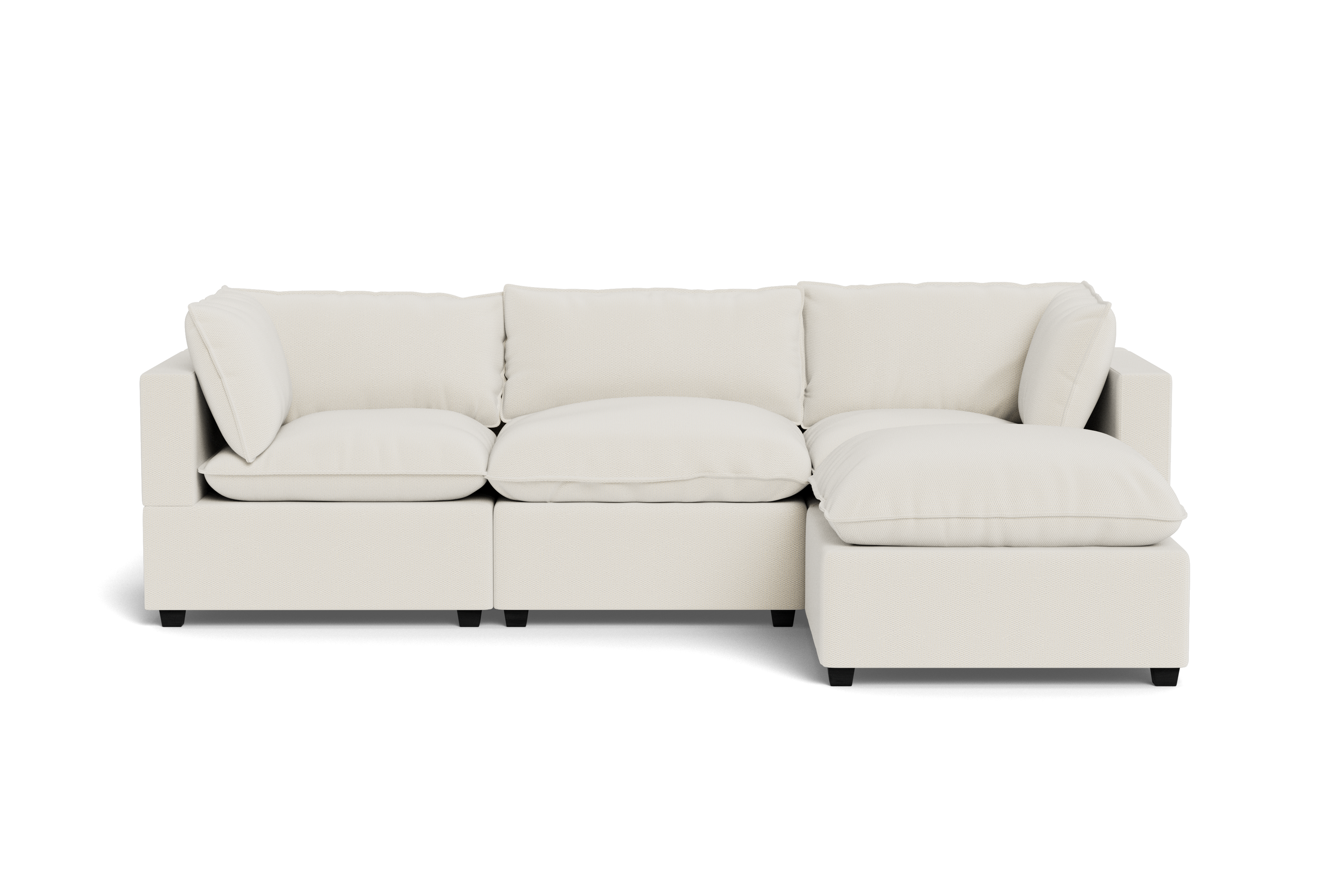 Kova Pillow Cushion Sofa 122" + Ottoman