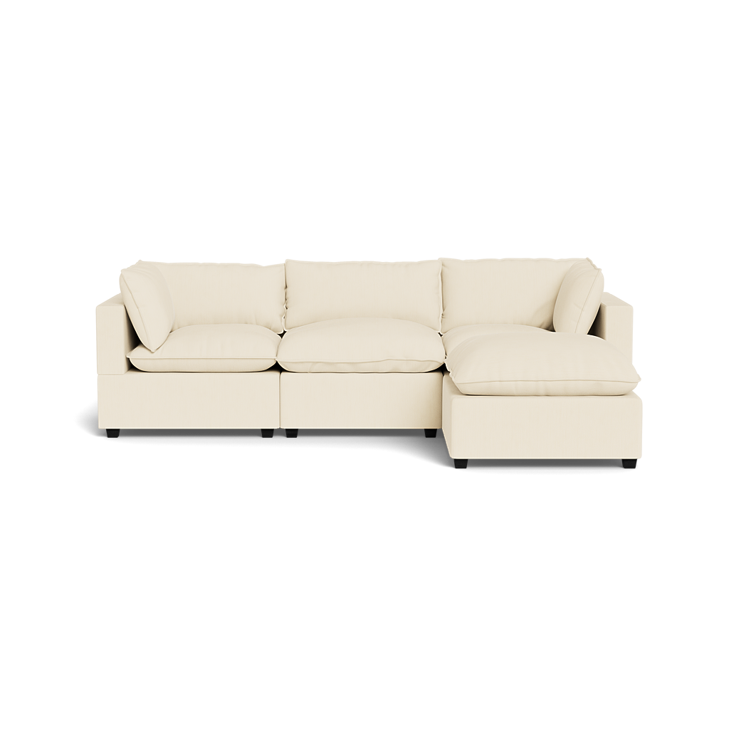 Kova Pillow Cushion Sofa 122" + Ottoman