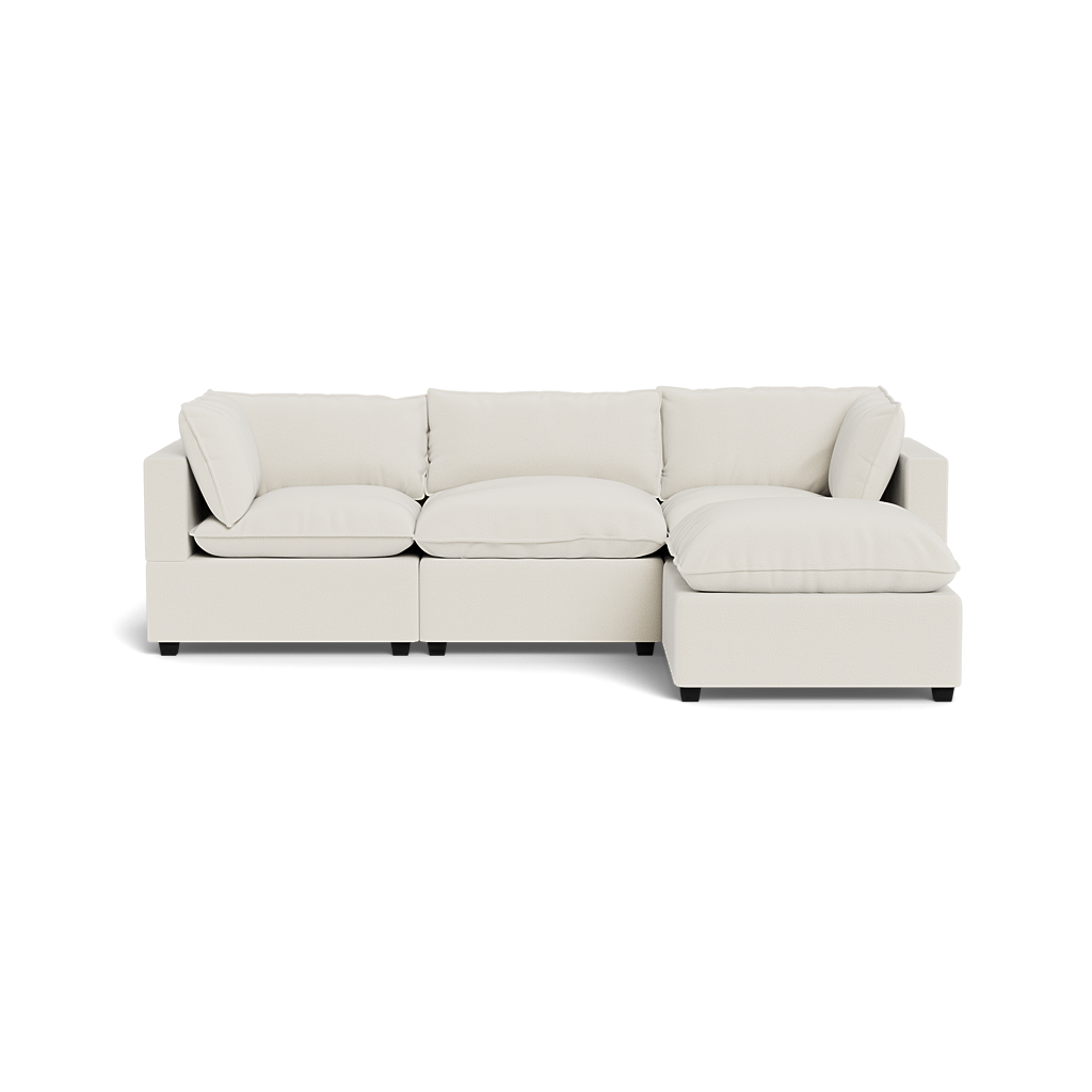 Kova Pillow Cushion Sofa 122" + Ottoman