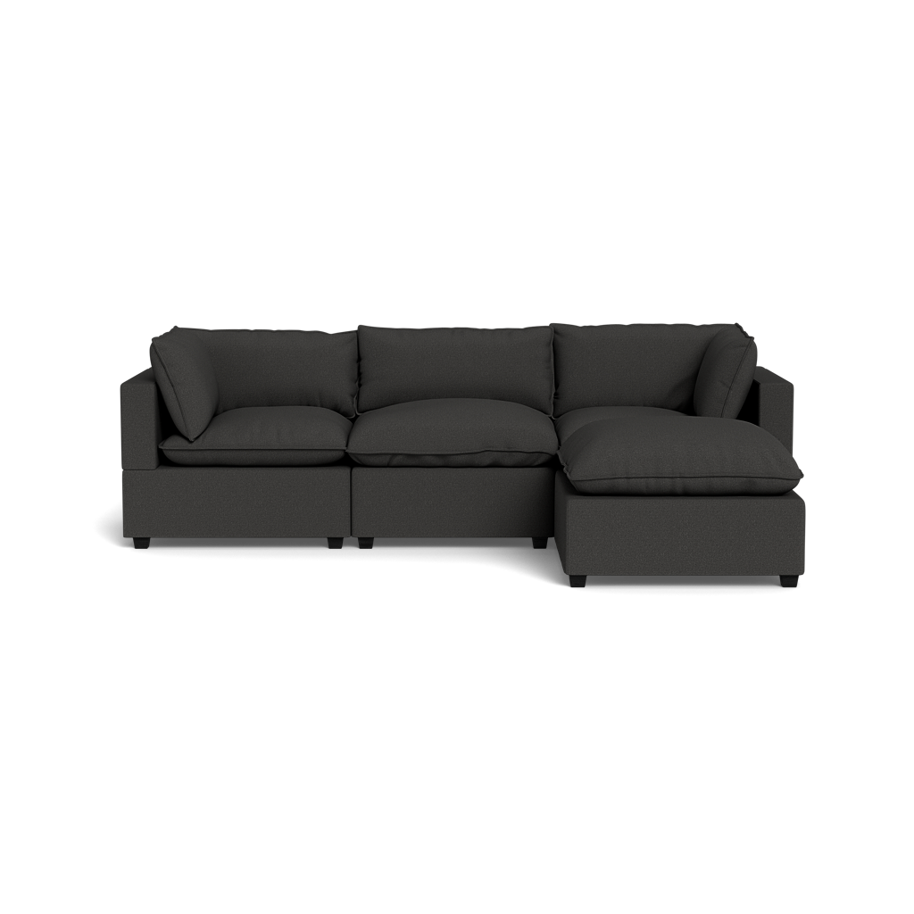 Kova Pillow Cushion Sofa 122" + Ottoman
