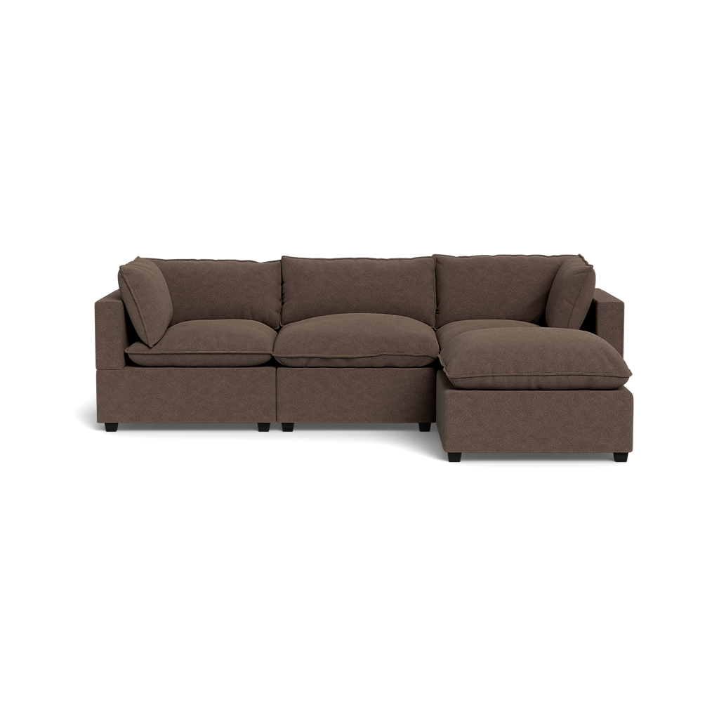 Kova Pillow Cushion Sofa 122" + Ottoman