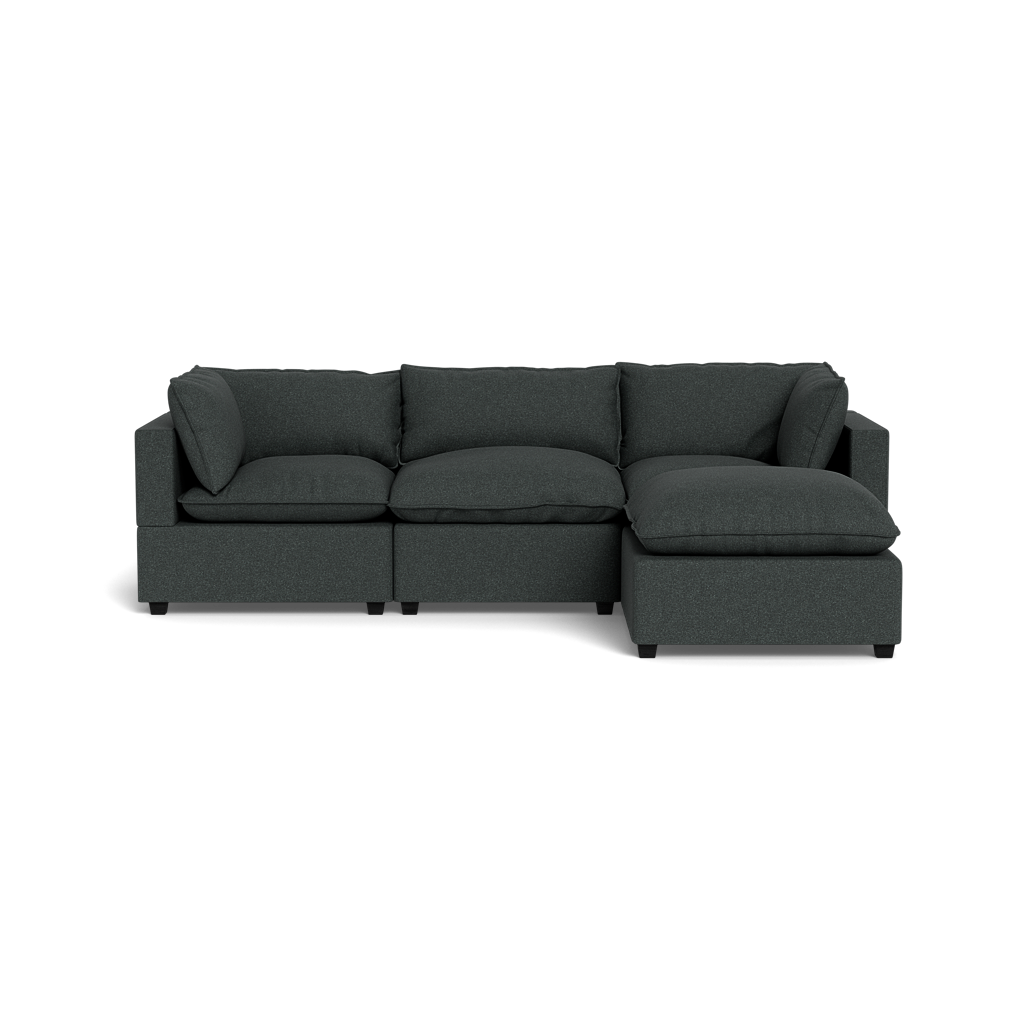 Kova Pillow Cushion Sofa 122" + Ottoman