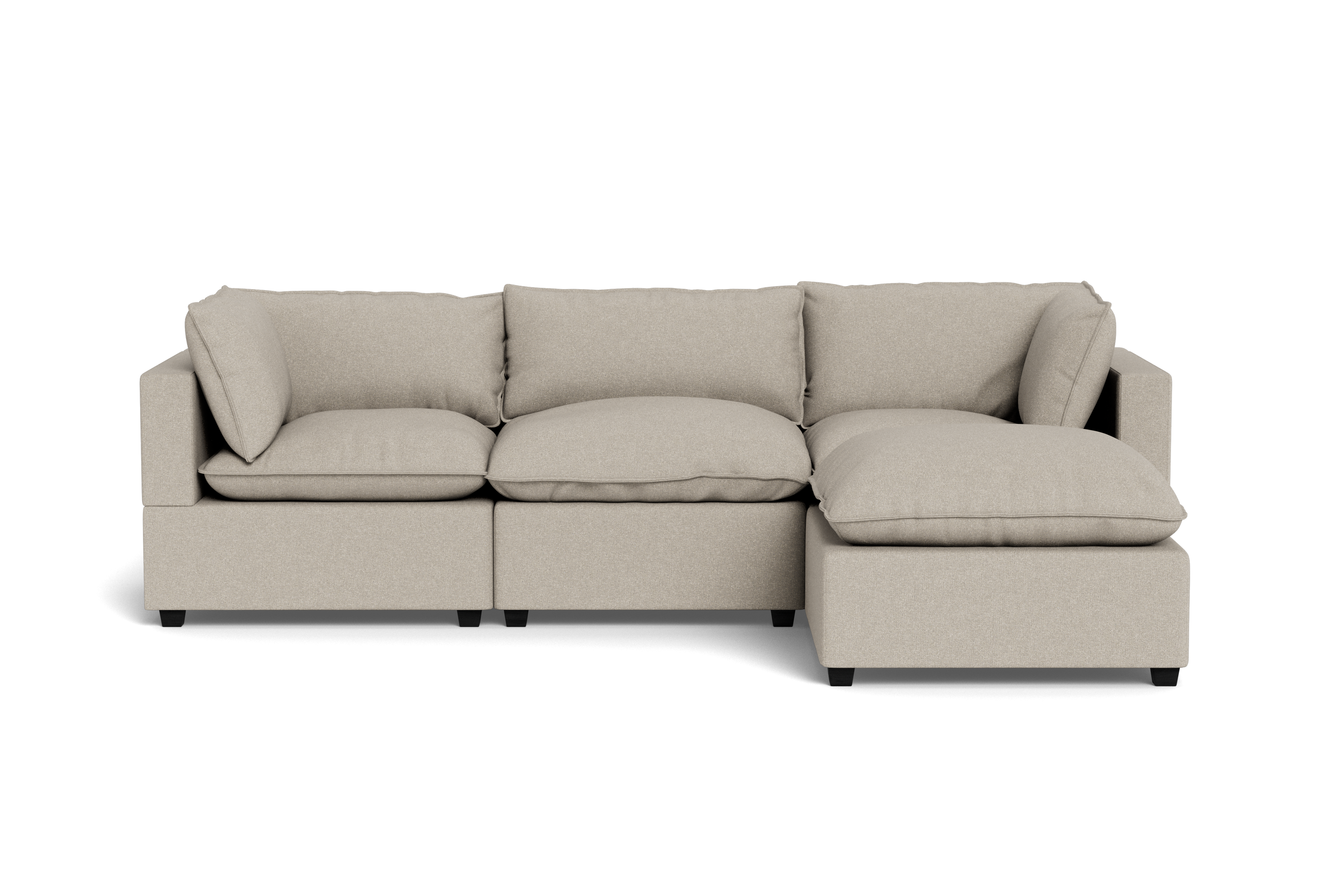 Kova Pillow Cushion Sofa 122" + Ottoman