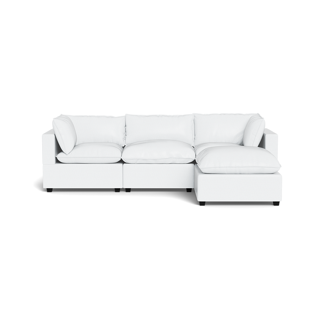 Kova Pillow Cushion Sofa 122" + Ottoman