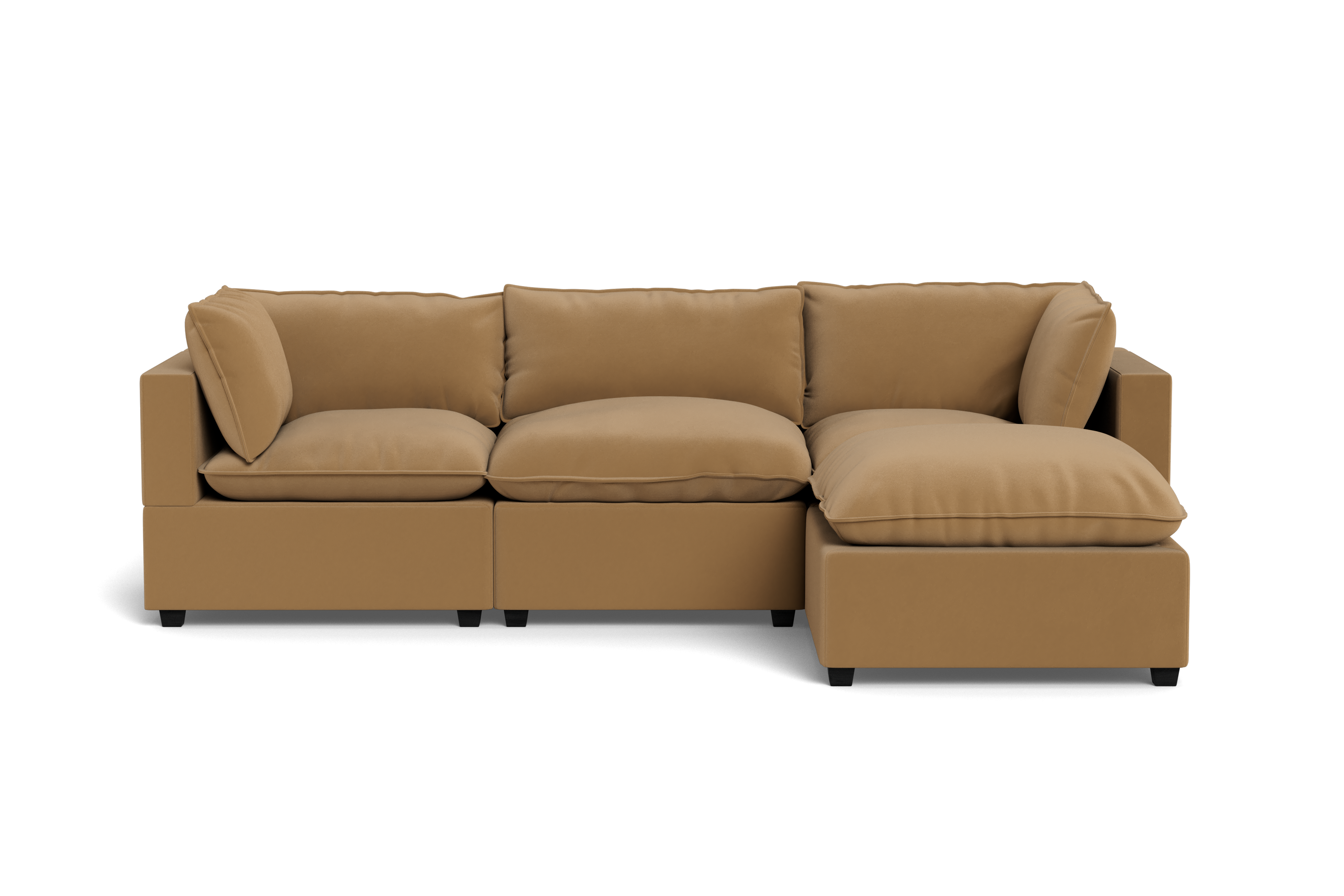 Kova Pillow Cushion Sofa 122" + Ottoman