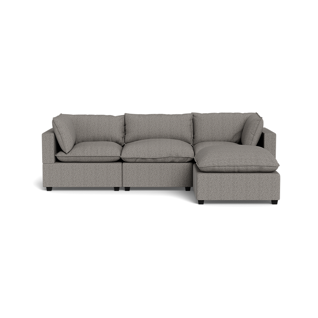 Kova Pillow Cushion Sofa 122" + Ottoman