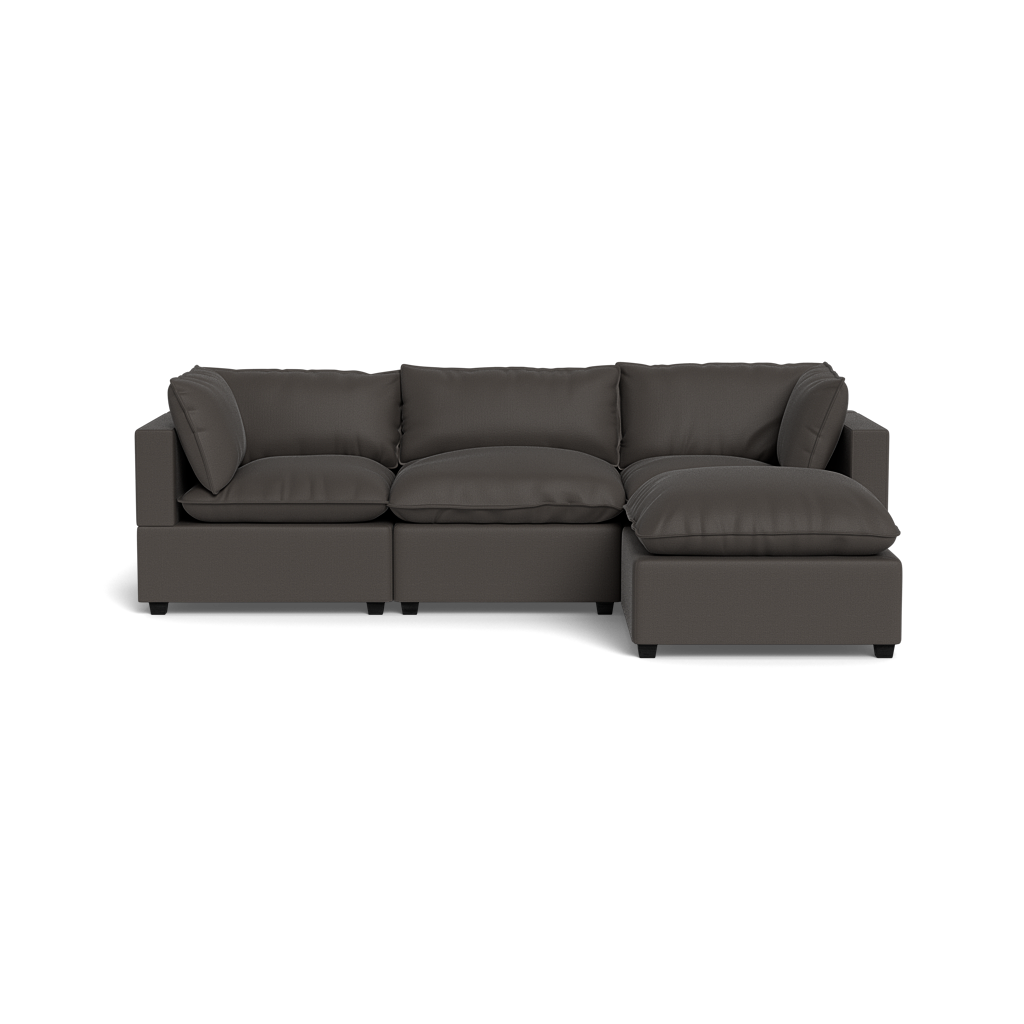 Kova Pillow Cushion Sofa 122" + Ottoman