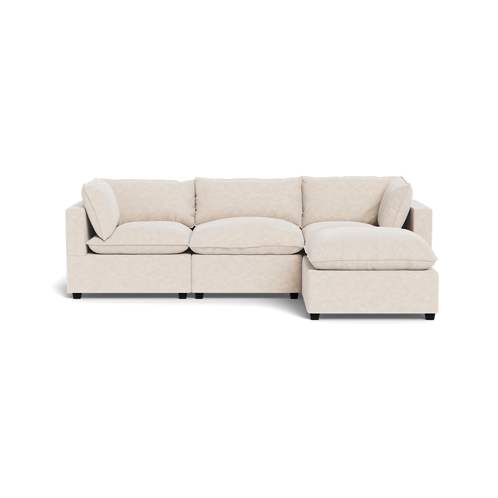 Kova Pillow Cushion Sofa 122" + Ottoman