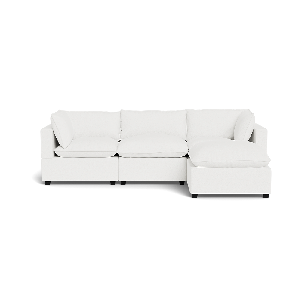 Kova Pillow Cushion Sofa 122" + Ottoman