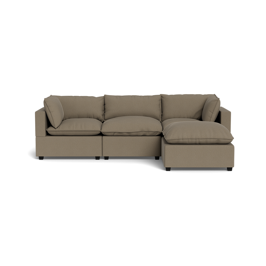 Kova Pillow Cushion Sofa 122" + Ottoman