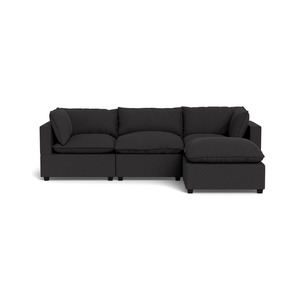 Kova Pillow Cushion Sofa 122" + Ottoman
