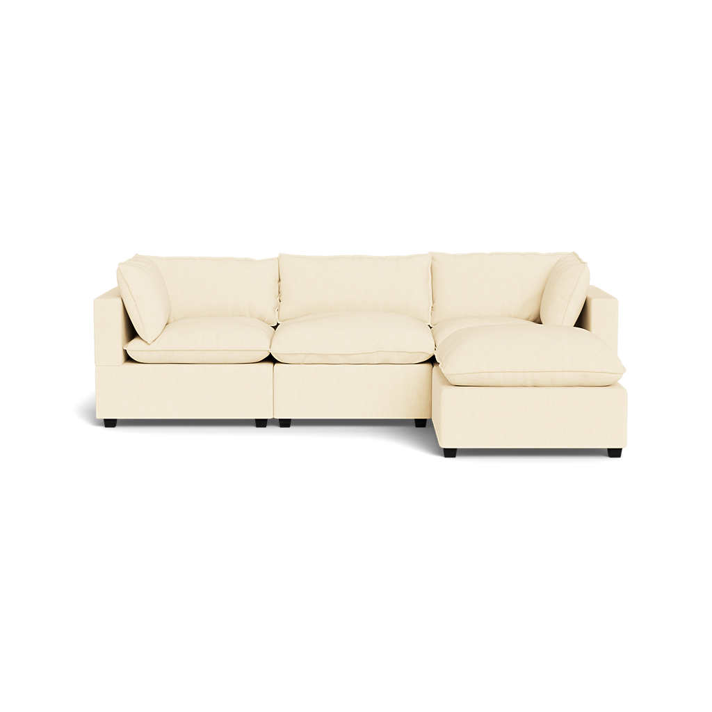 Kova Pillow Cushion Sofa 122" + Ottoman
