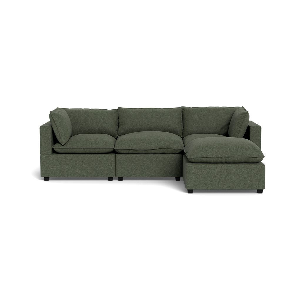 Kova Pillow Cushion Sofa 122" + Ottoman