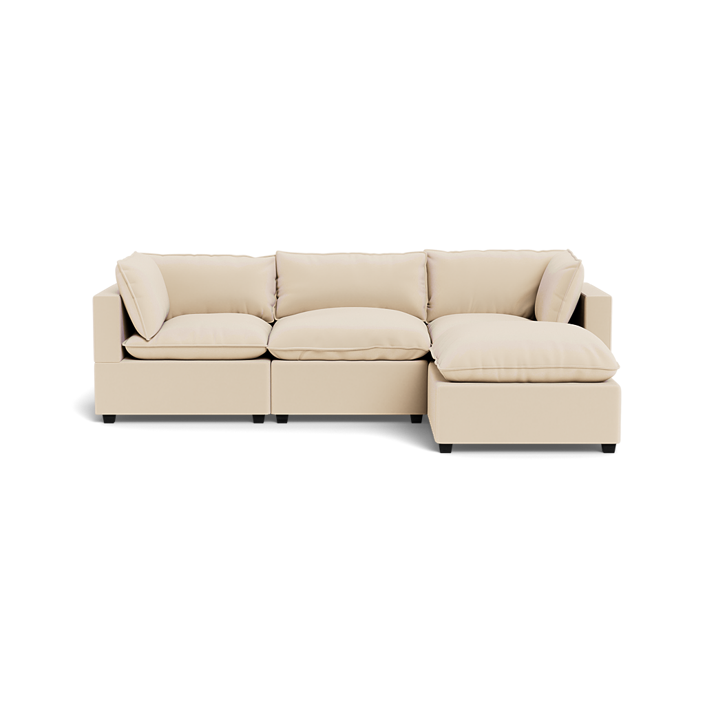 Kova Pillow Cushion Sofa 122" + Ottoman
