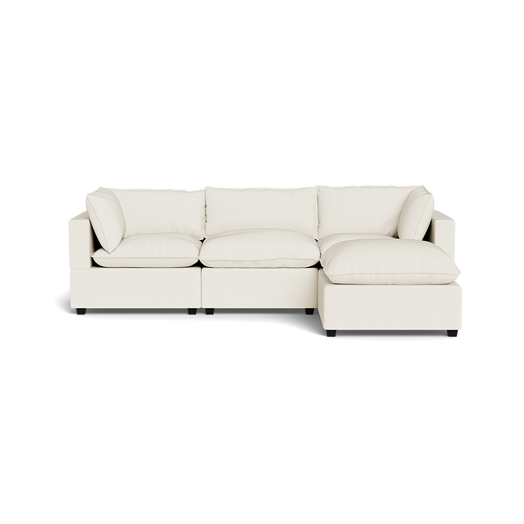 Kova Pillow Cushion Sofa 122" + Ottoman