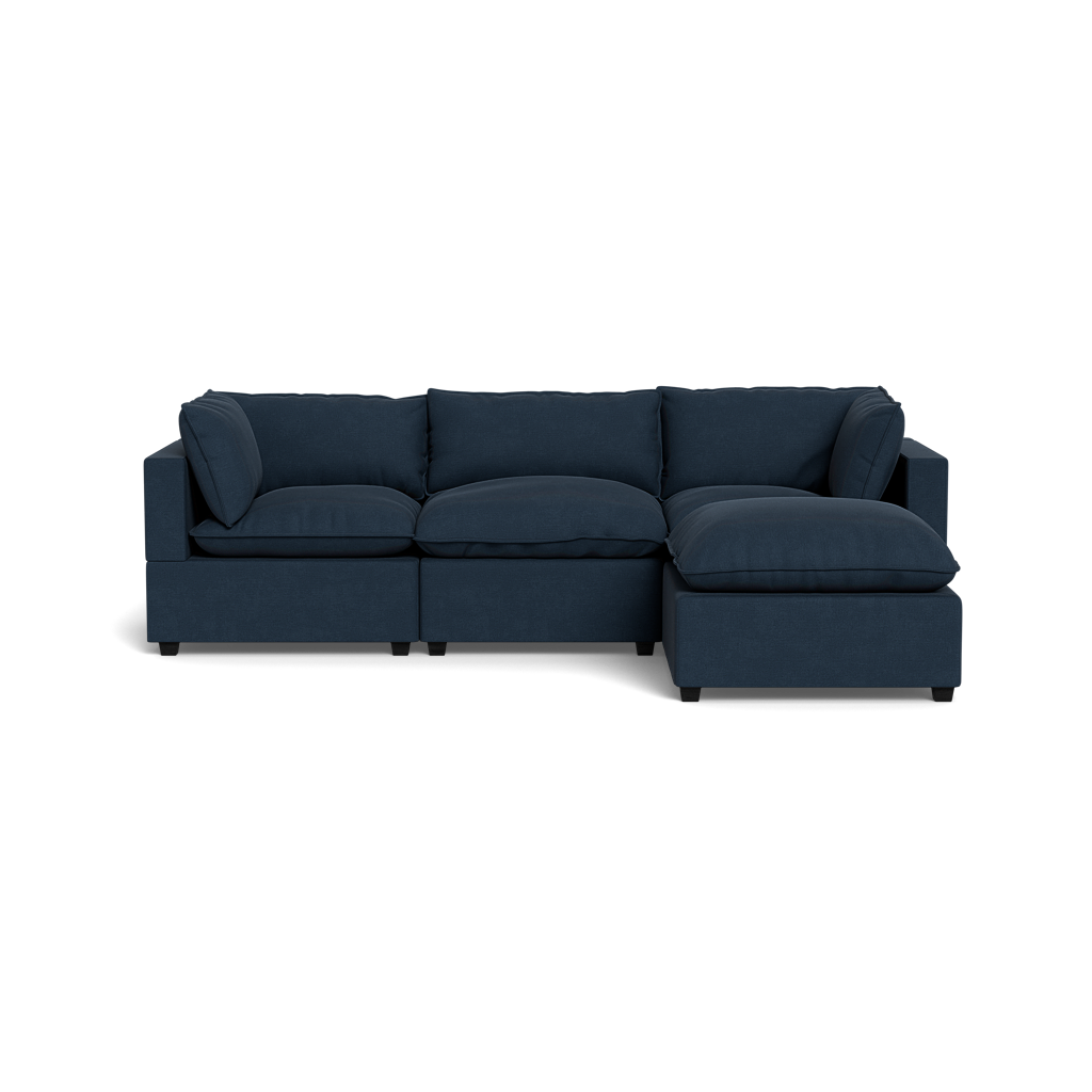 Kova Pillow Cushion Sofa 122" + Ottoman