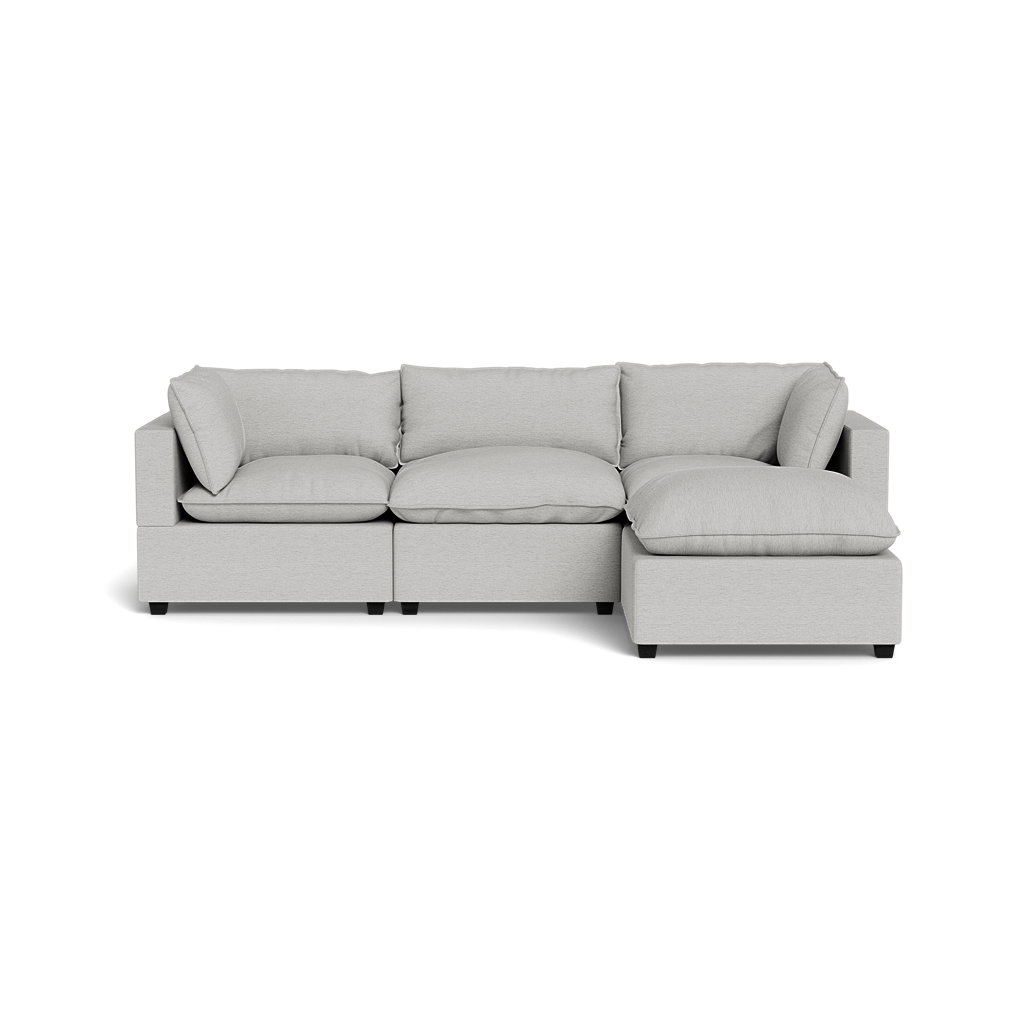 Kova Pillow Cushion Sofa 122" + Ottoman