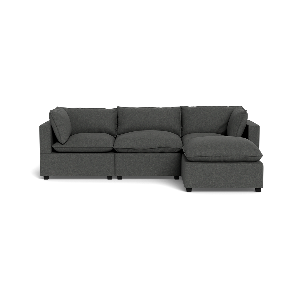 Kova Pillow Cushion Sofa 122" + Ottoman