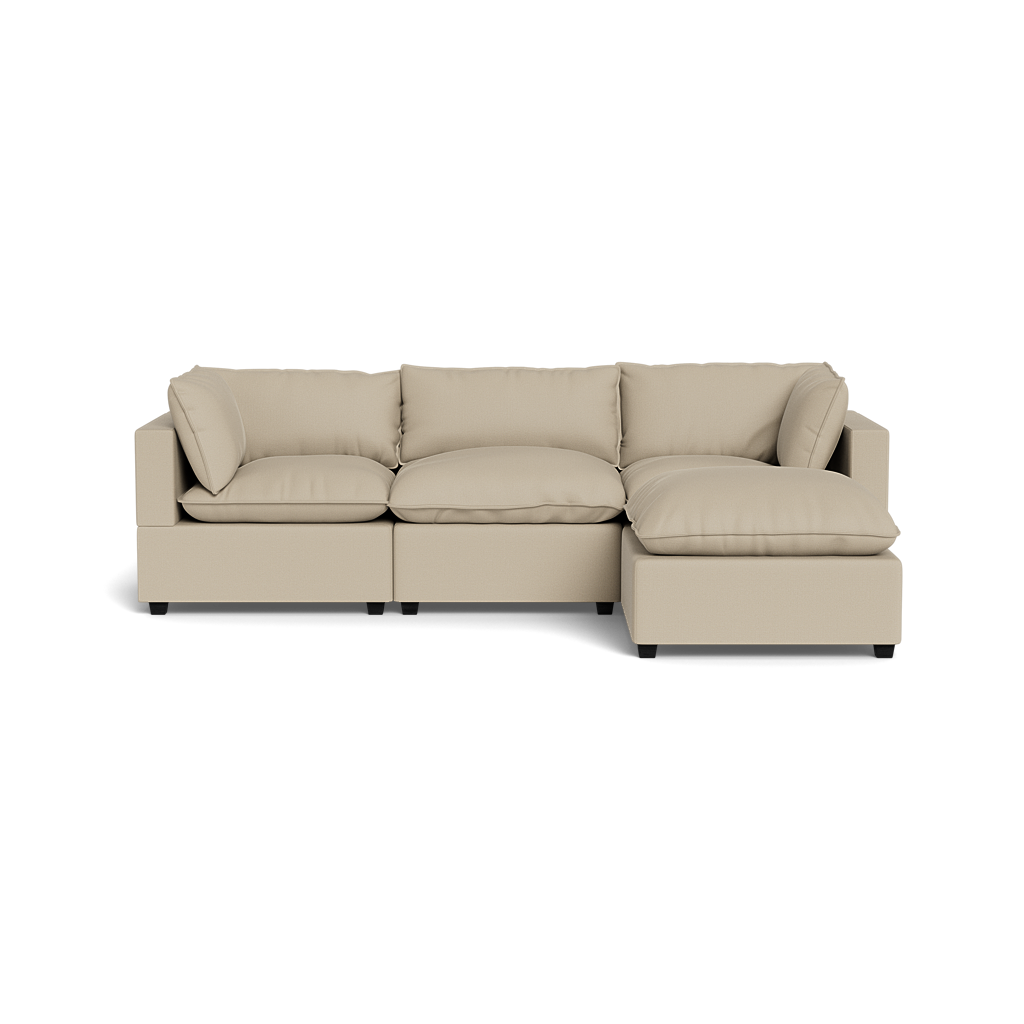 Kova Pillow Cushion Sofa 122" + Ottoman