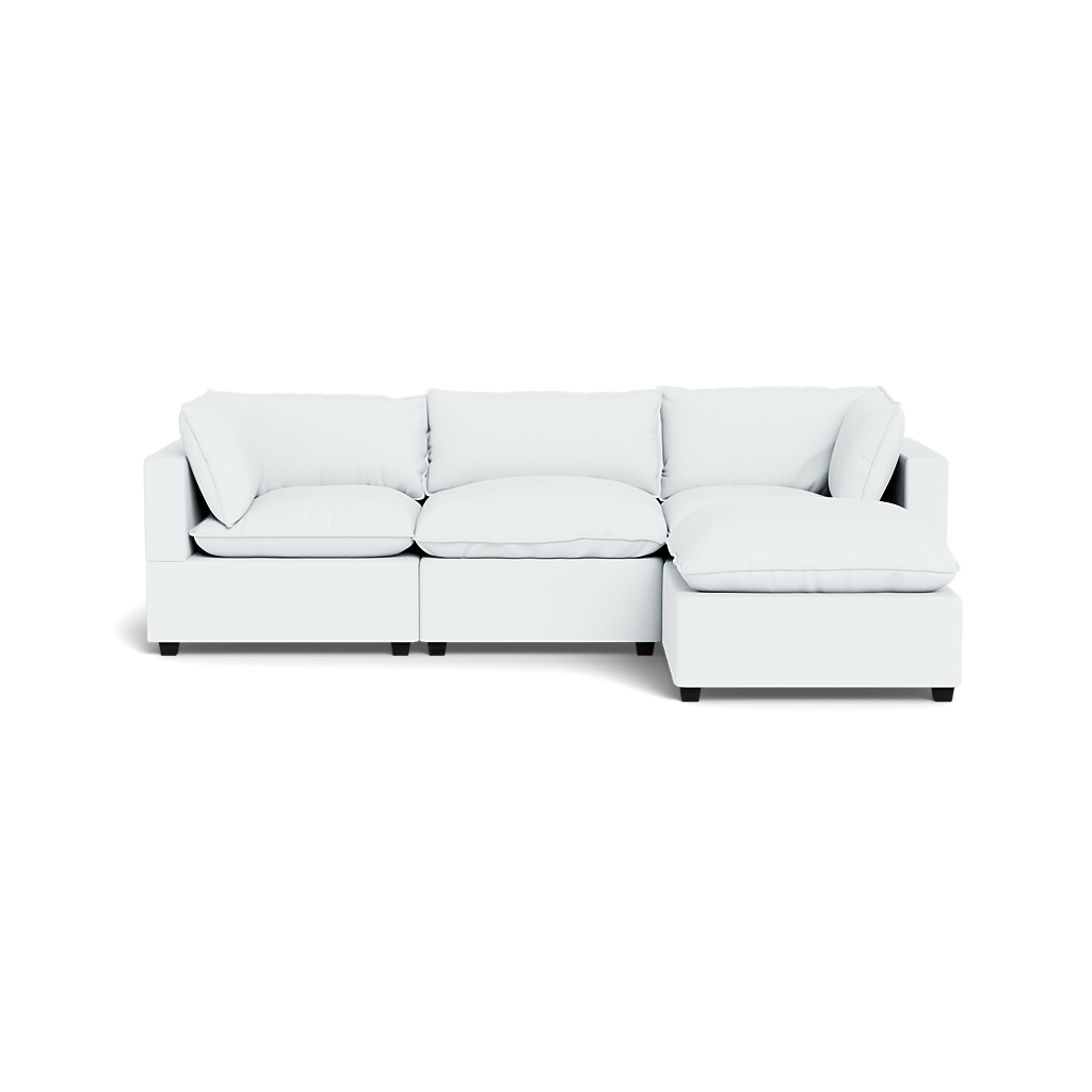 Kova Pillow Cushion Sofa 122" + Ottoman