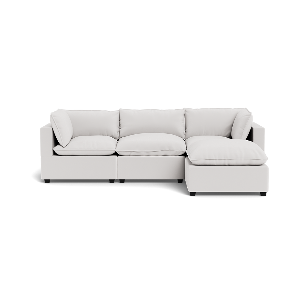 Kova Pillow Cushion Sofa 122" + Ottoman