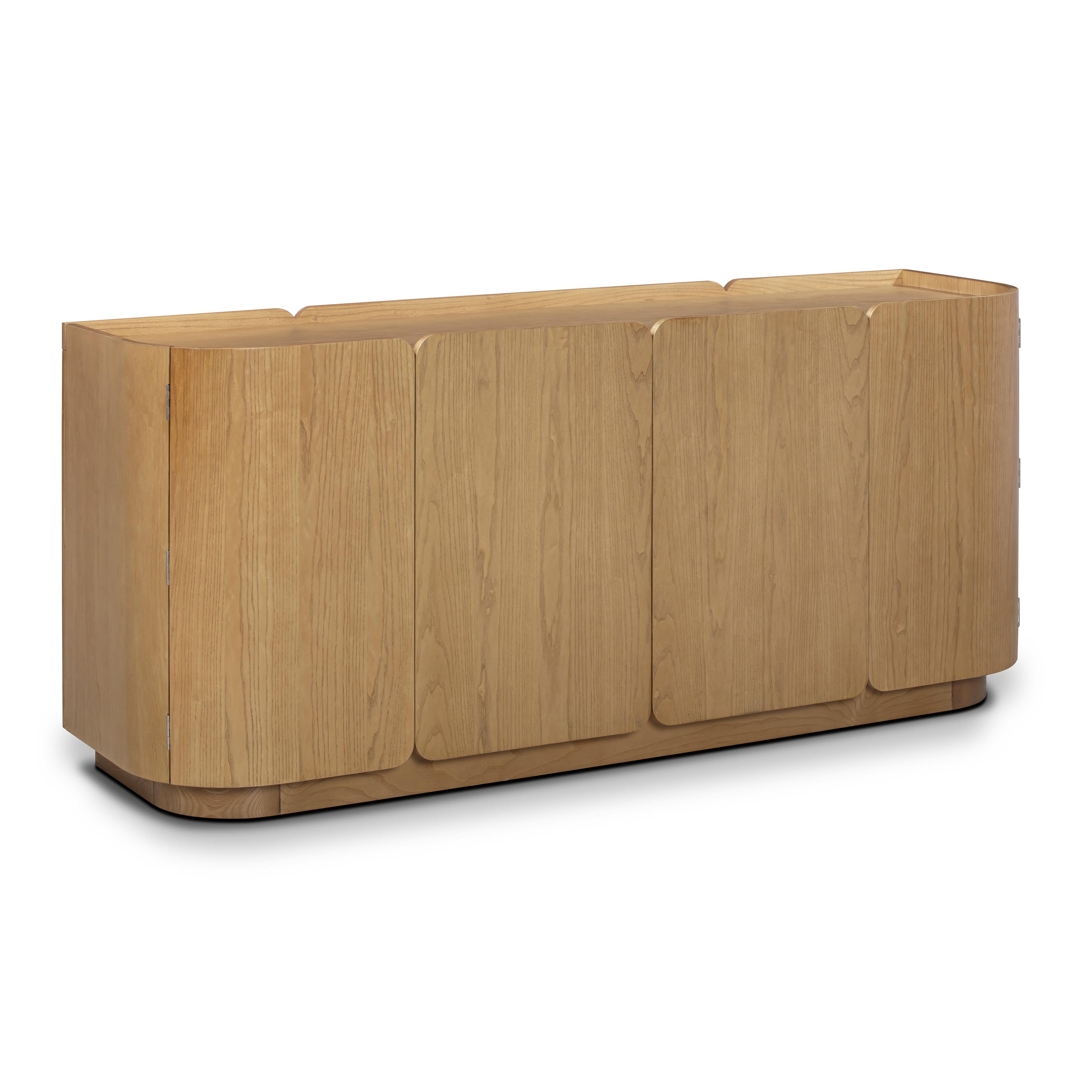 Moora 70" Natural Ash 4-Door Sideboard
