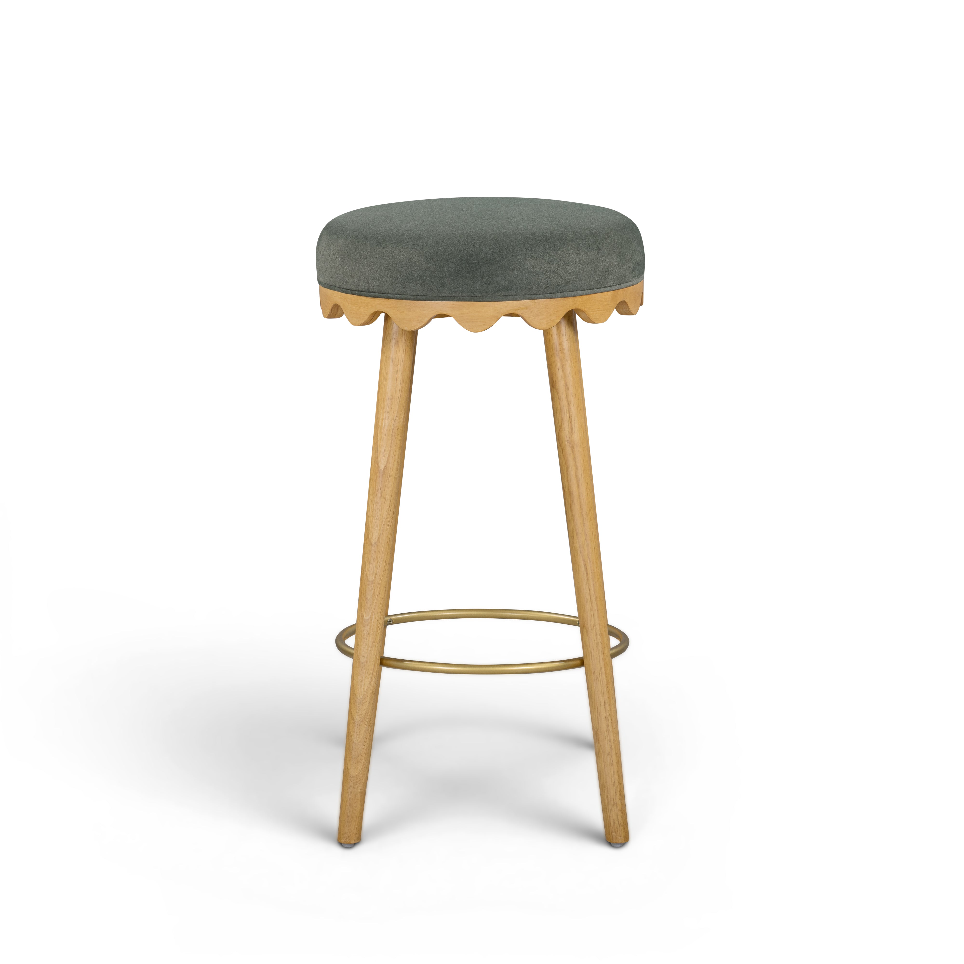 Oodle Performance Vegan Mohair Bar and Counter Stool
