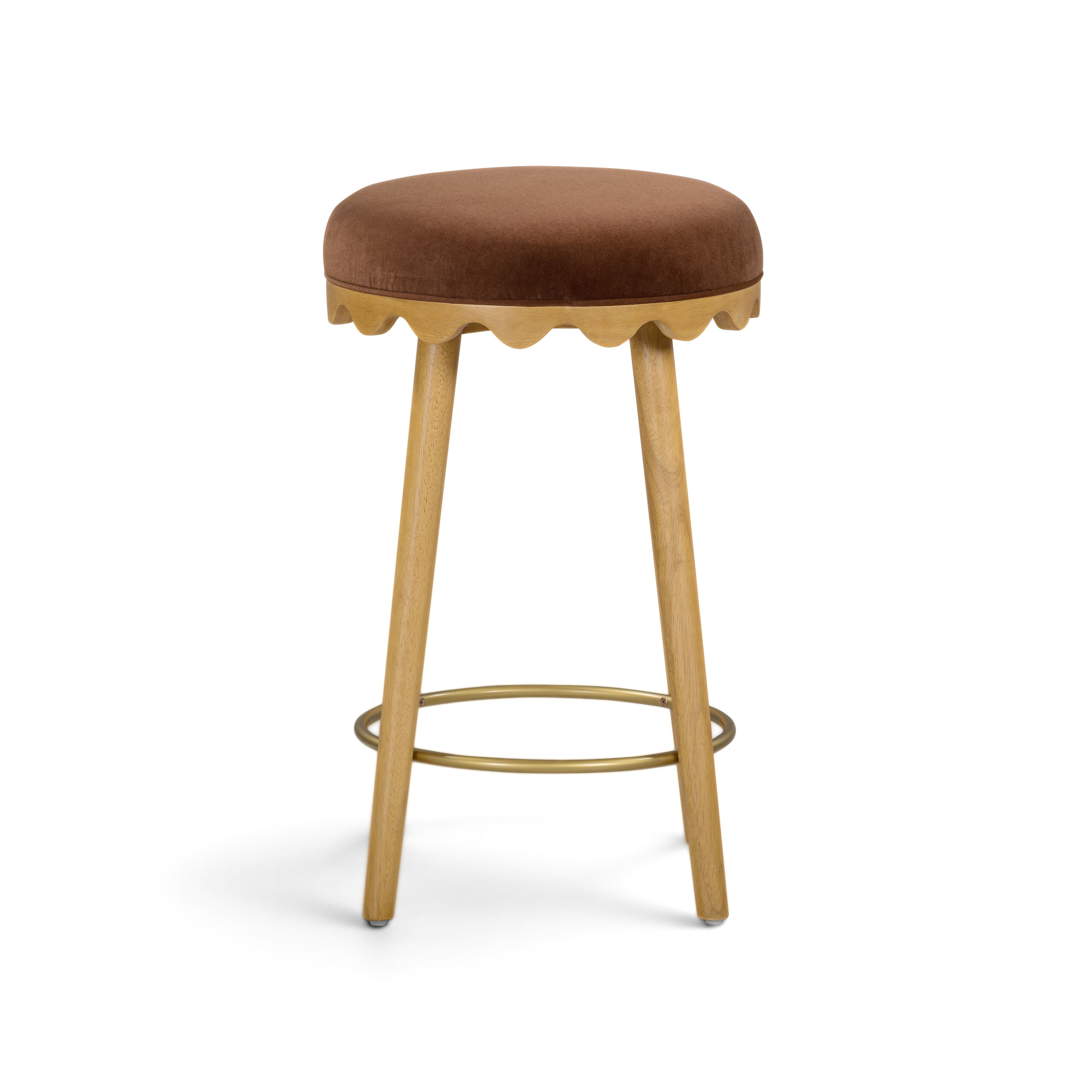 Oodle Performance Vegan Mohair Bar and Counter Stool