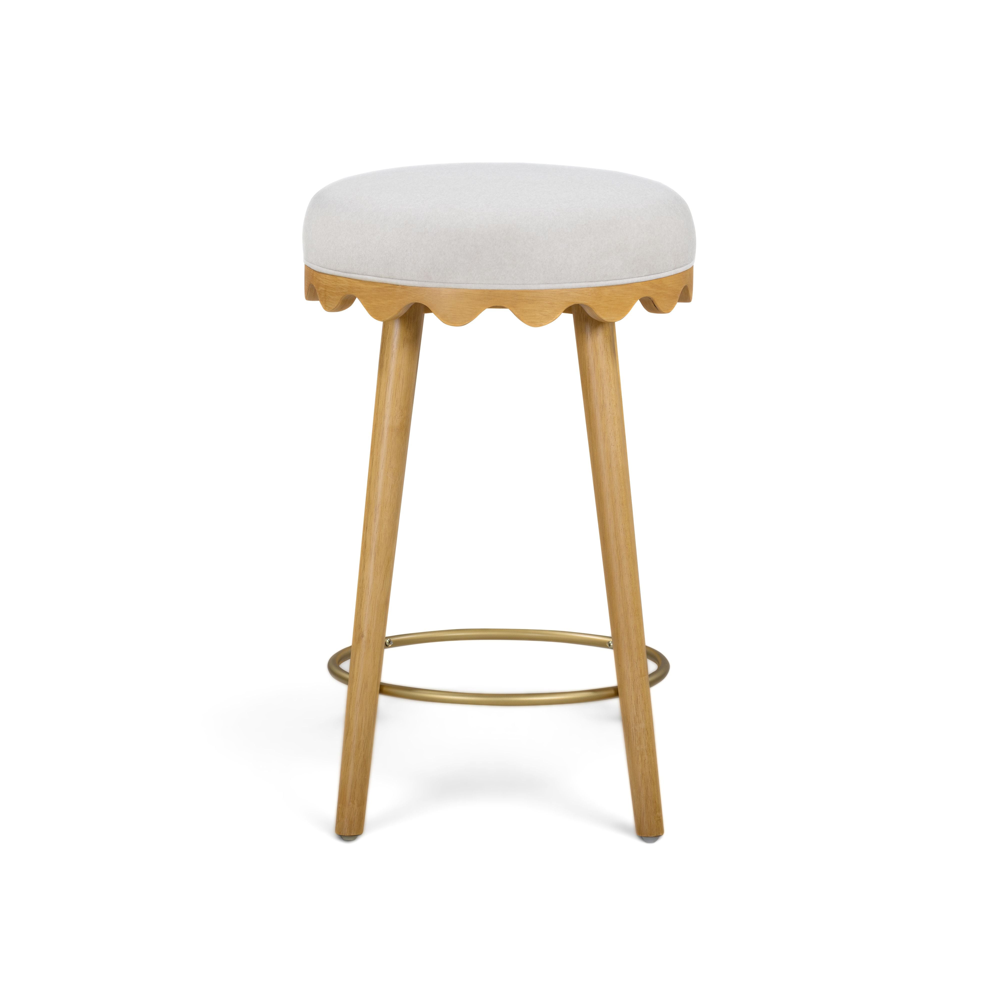 Oodle Performance Vegan Mohair Bar and Counter Stool