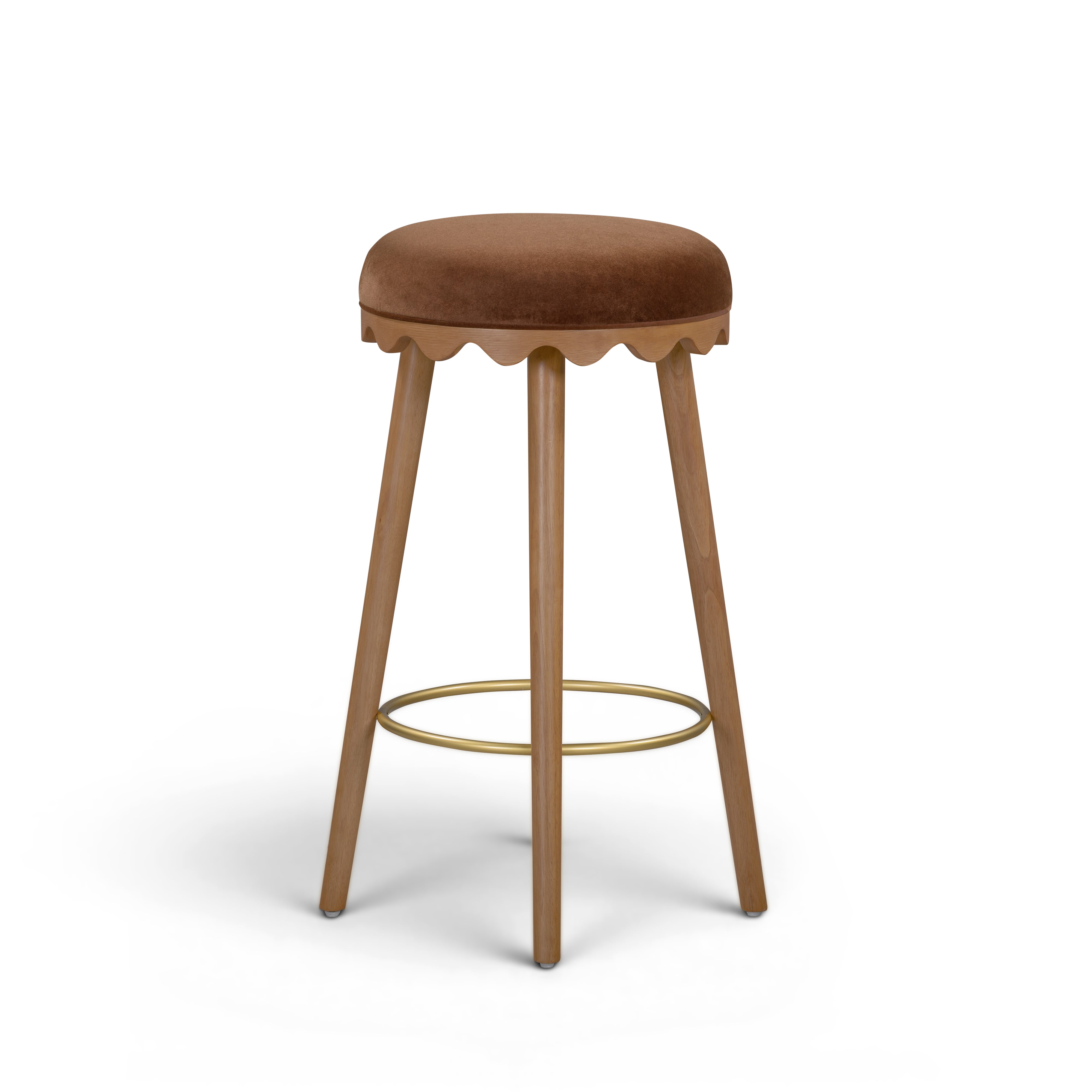 Oodle Performance Vegan Mohair Bar and Counter Stool