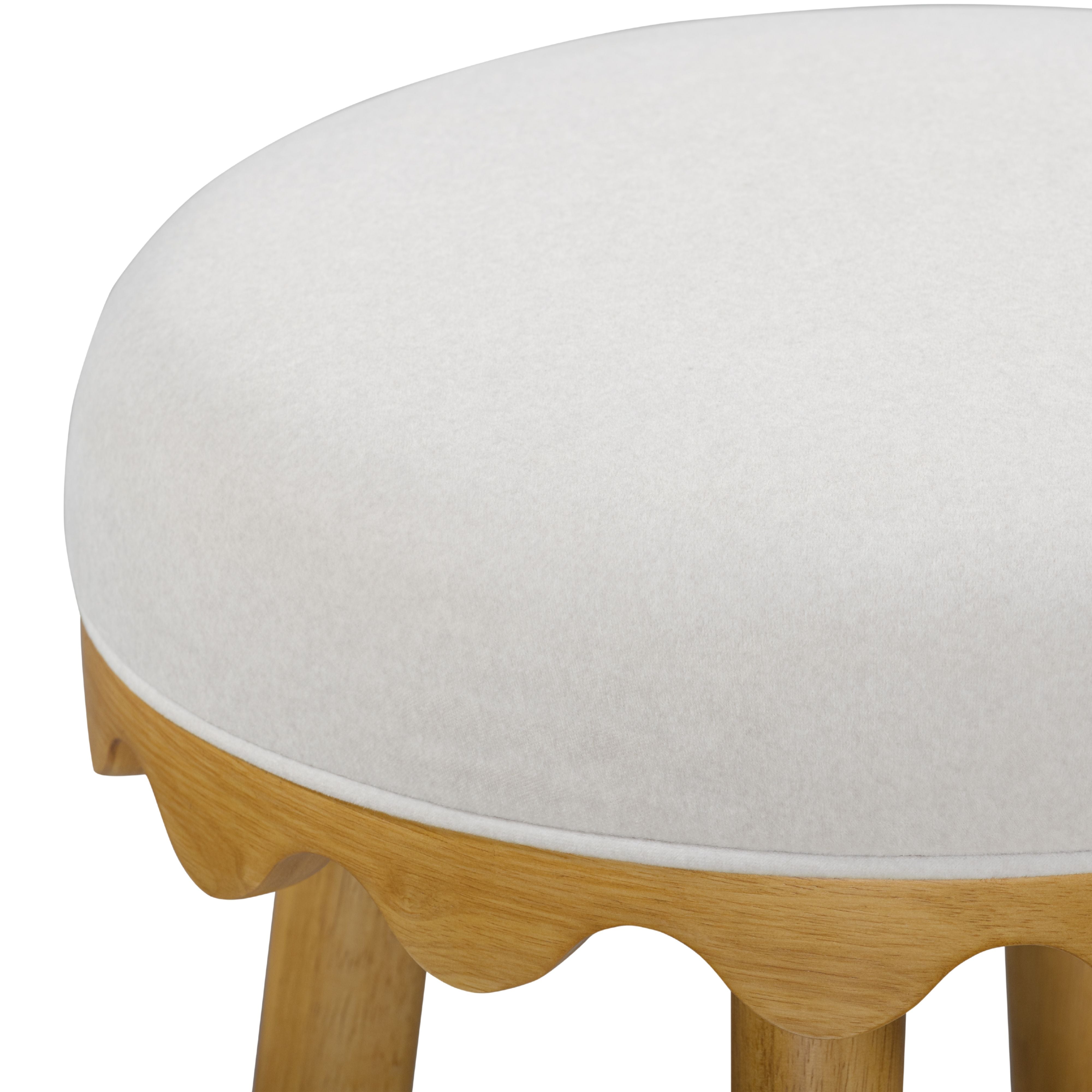 Oodle Performance Vegan Mohair Bar and Counter Stool