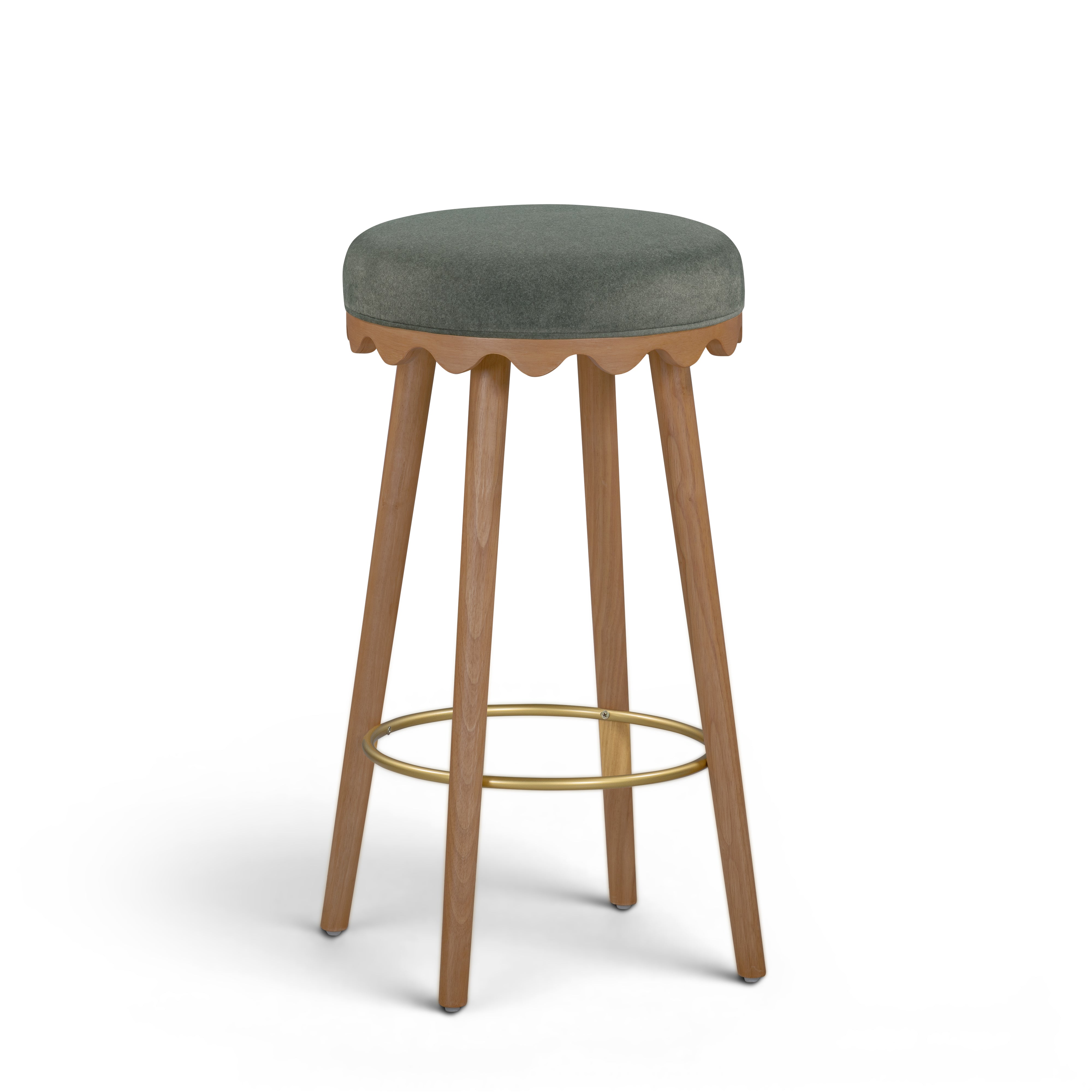 Oodle Performance Vegan Mohair Bar and Counter Stool