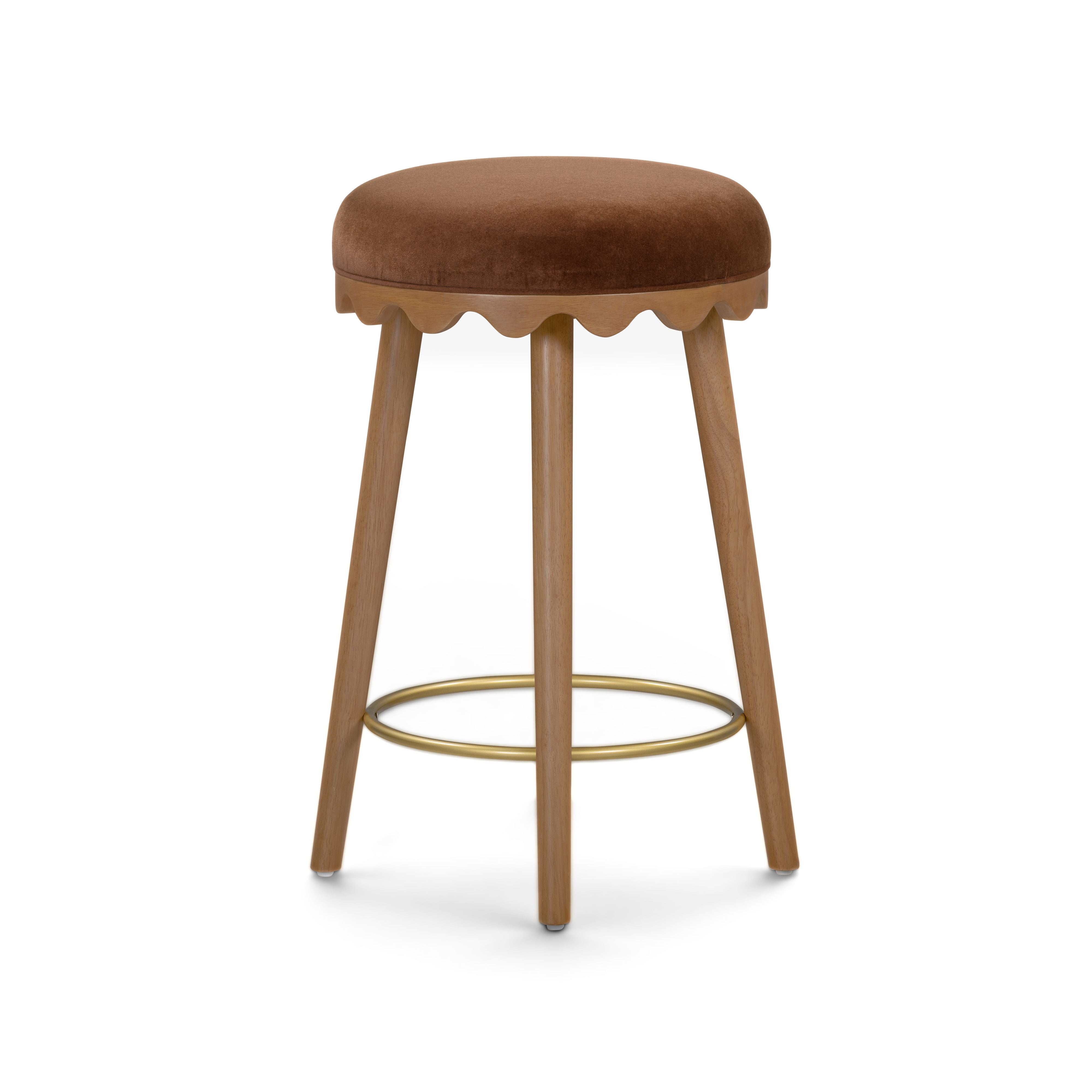 Oodle Performance Vegan Mohair Bar and Counter Stool