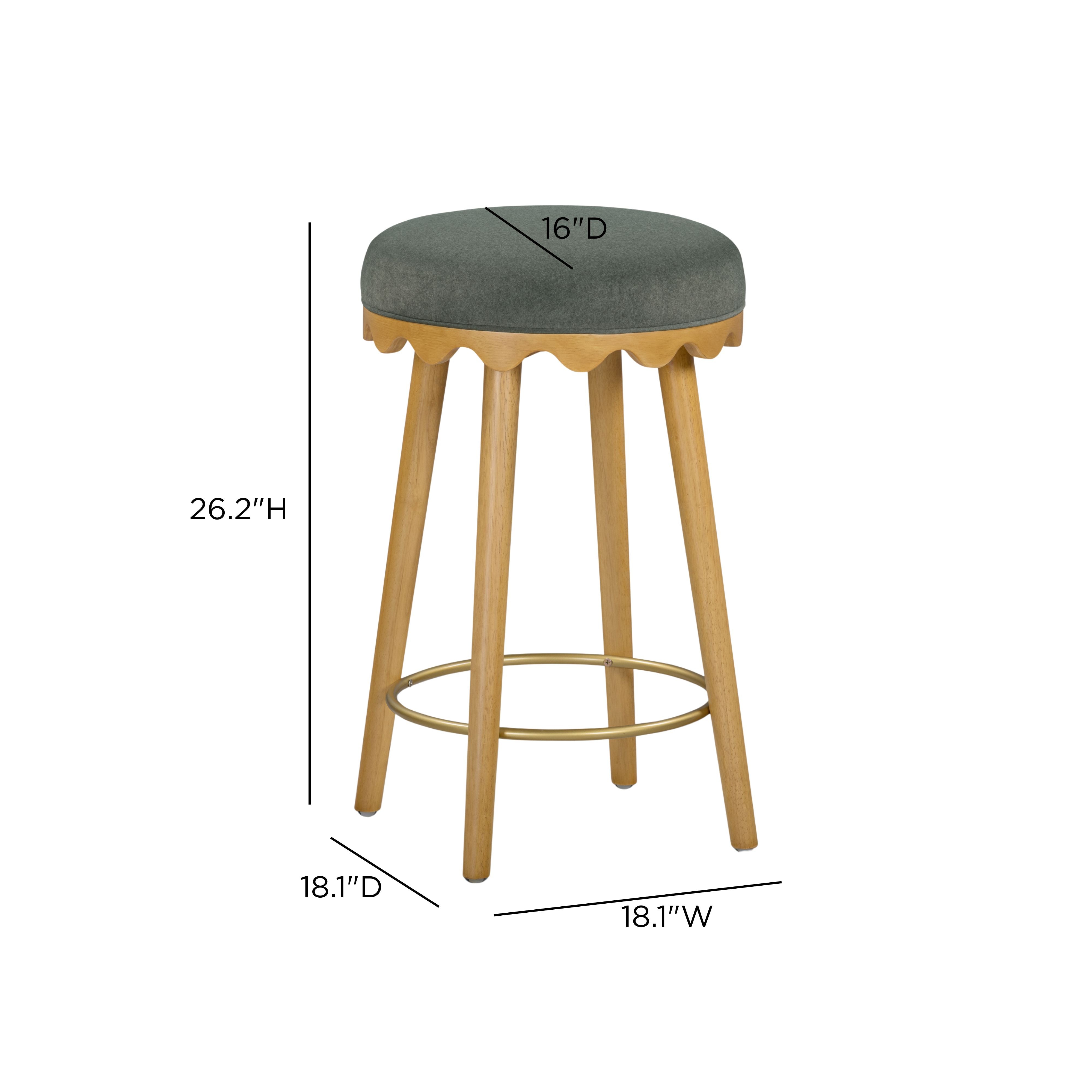 Oodle Performance Vegan Mohair Bar and Counter Stool