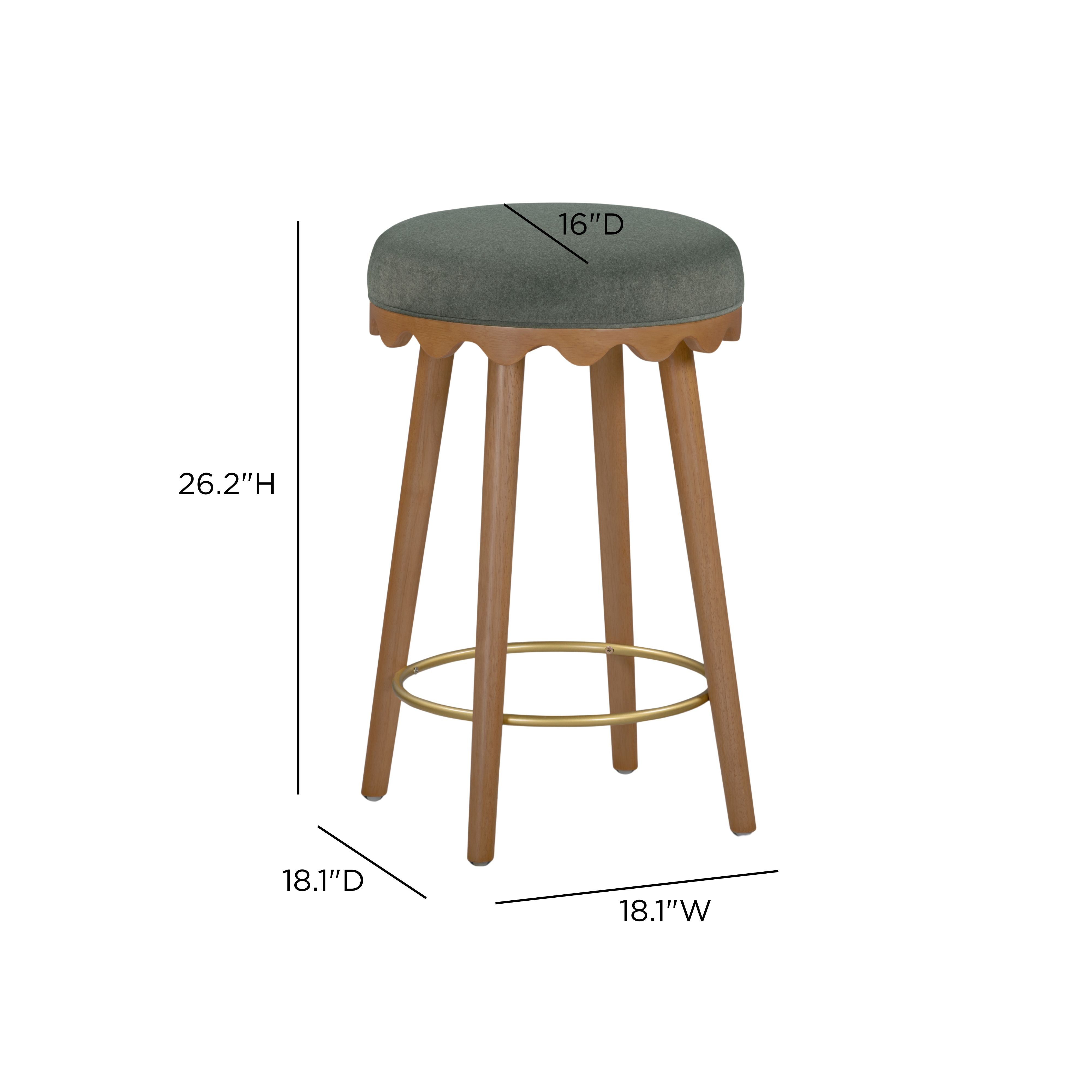 Oodle Performance Vegan Mohair Bar and Counter Stool