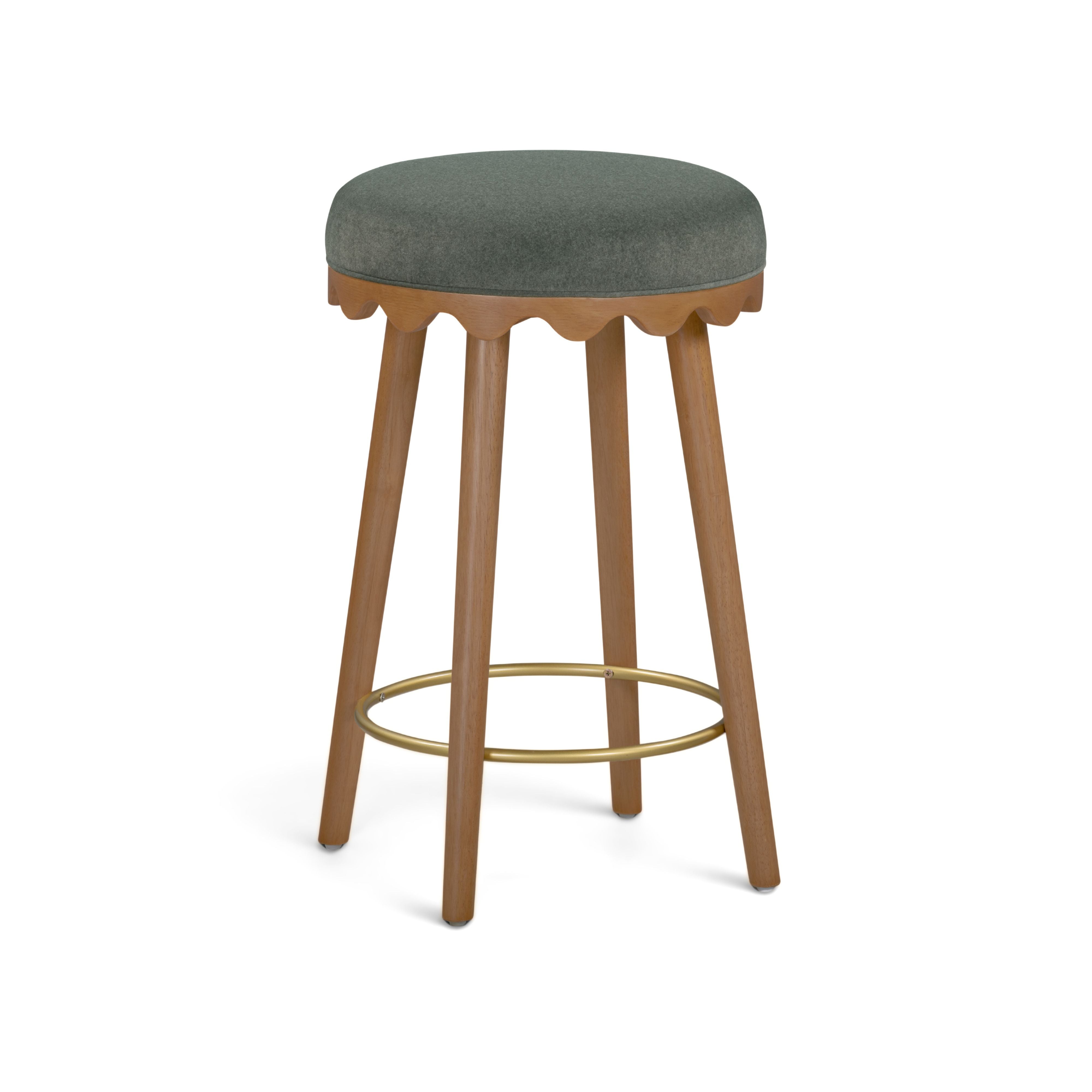 Oodle Performance Vegan Mohair Bar and Counter Stool