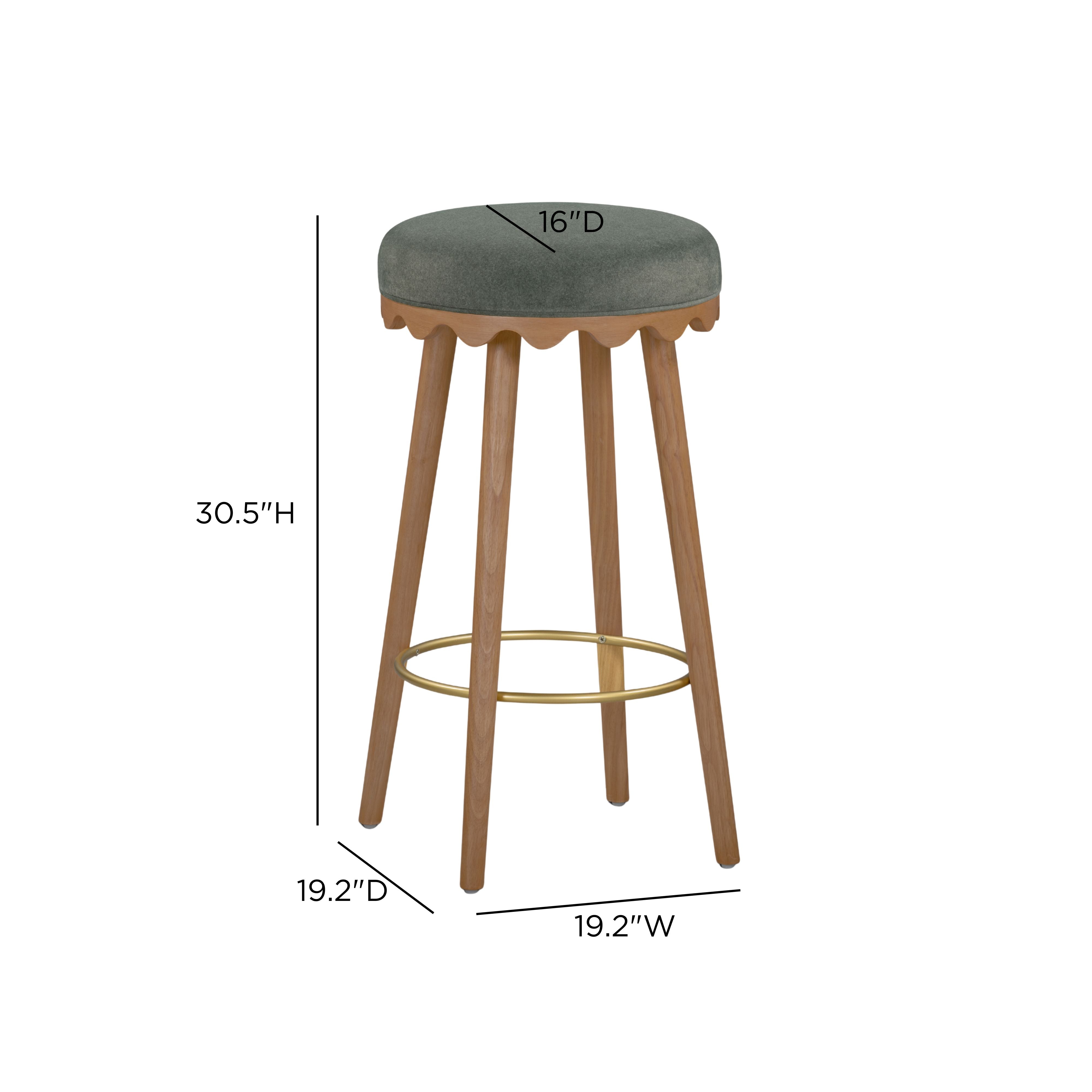 Oodle Performance Vegan Mohair Bar and Counter Stool