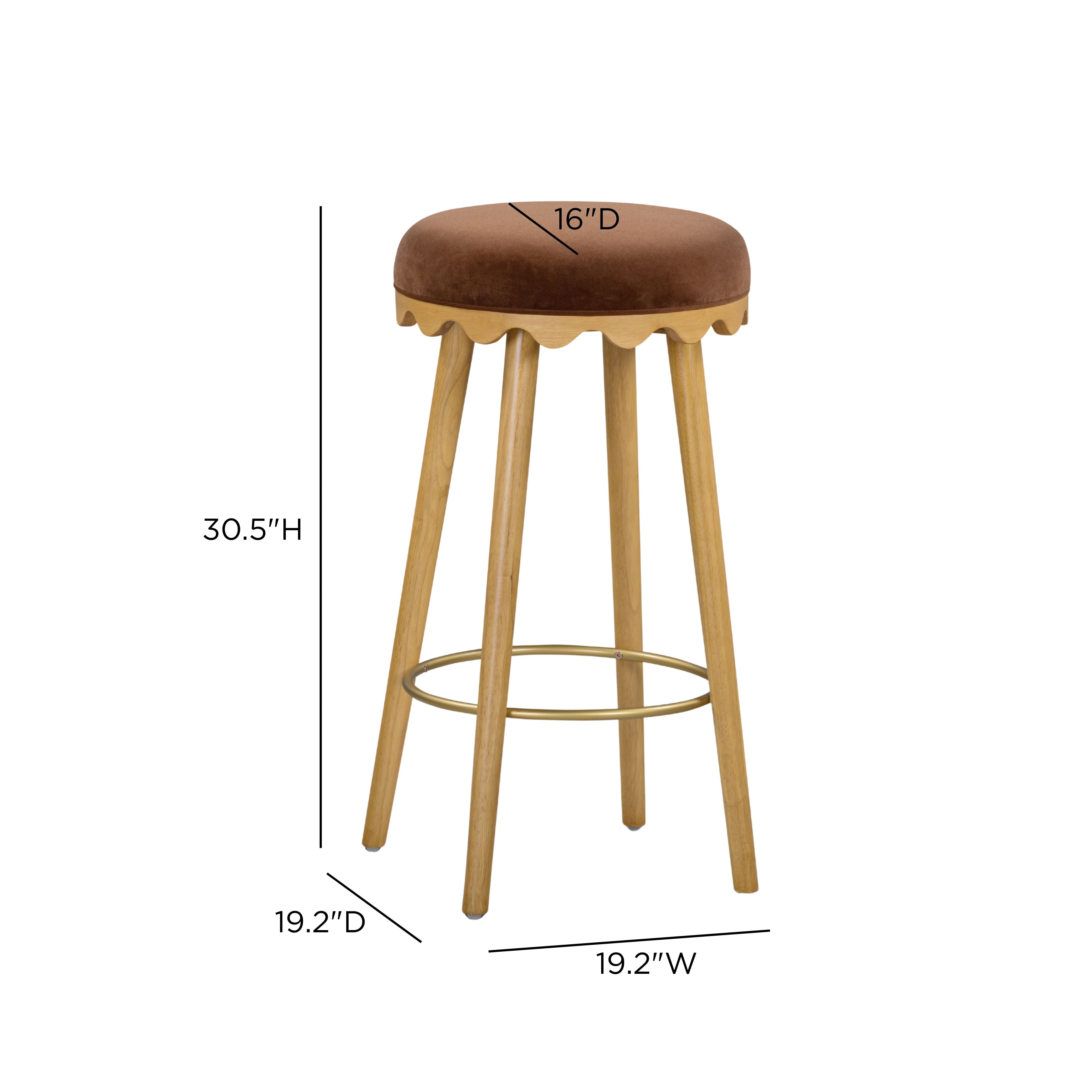 Oodle Performance Vegan Mohair Bar and Counter Stool