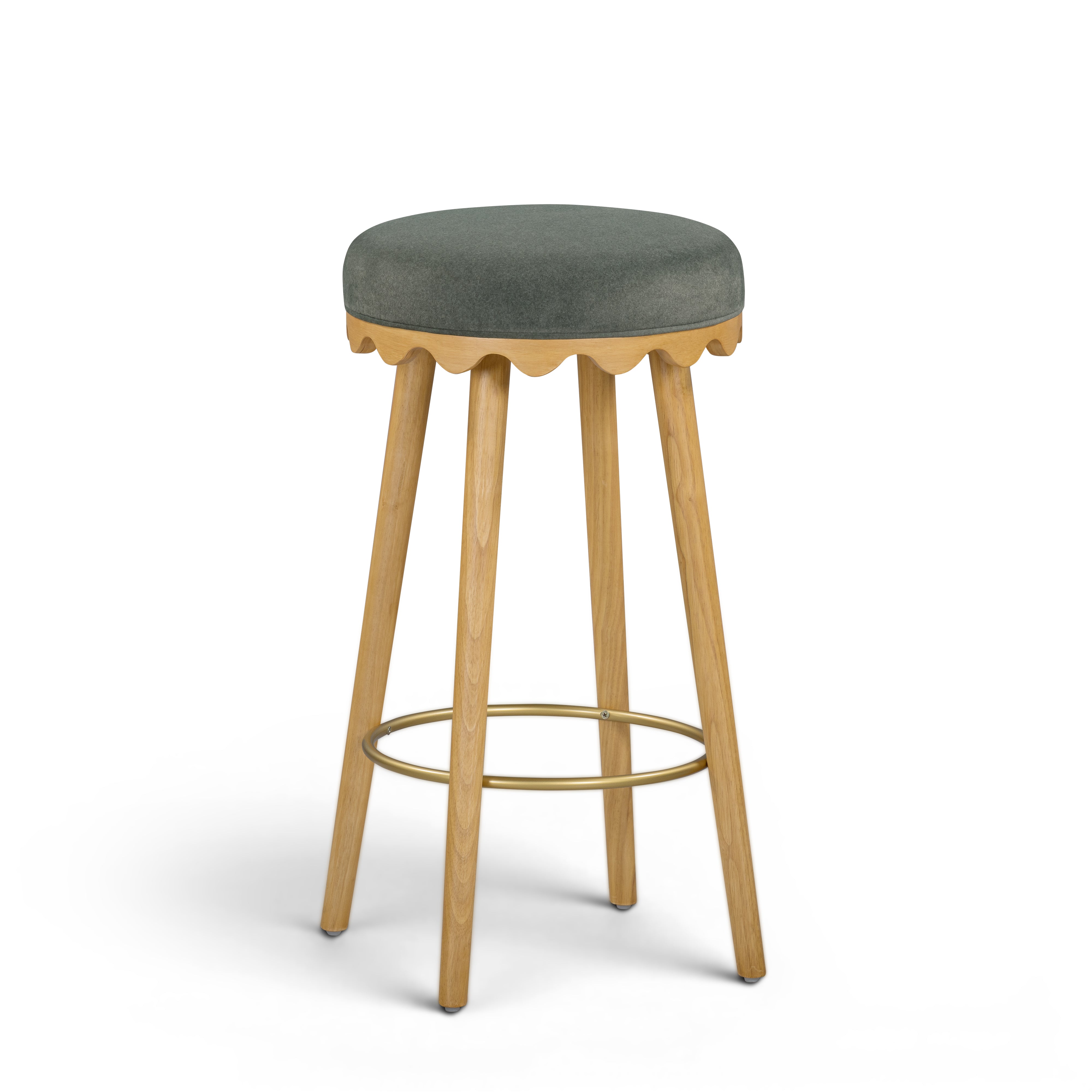 Oodle Performance Vegan Mohair Bar and Counter Stool