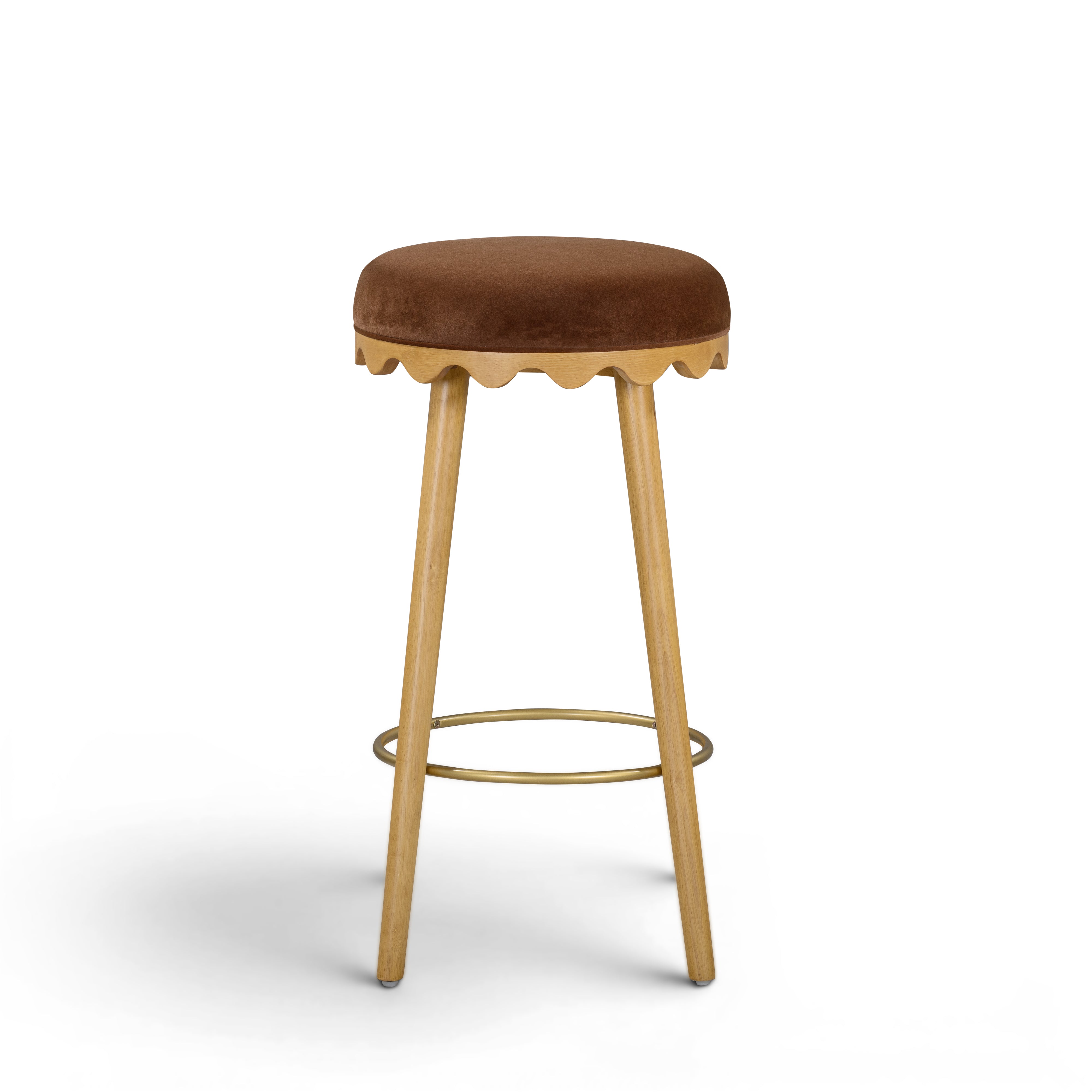 Oodle Performance Vegan Mohair Bar and Counter Stool